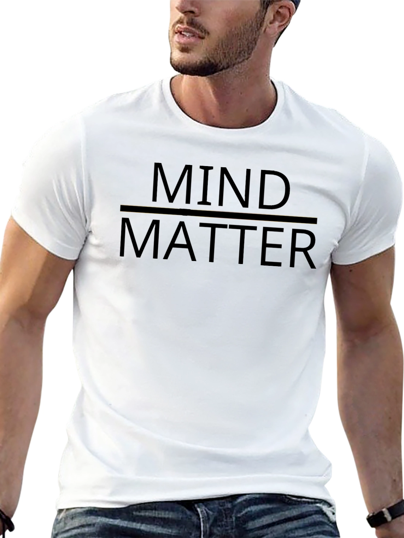 Mind Over Matter Graphic Tee - Black Cotton T-Shirt