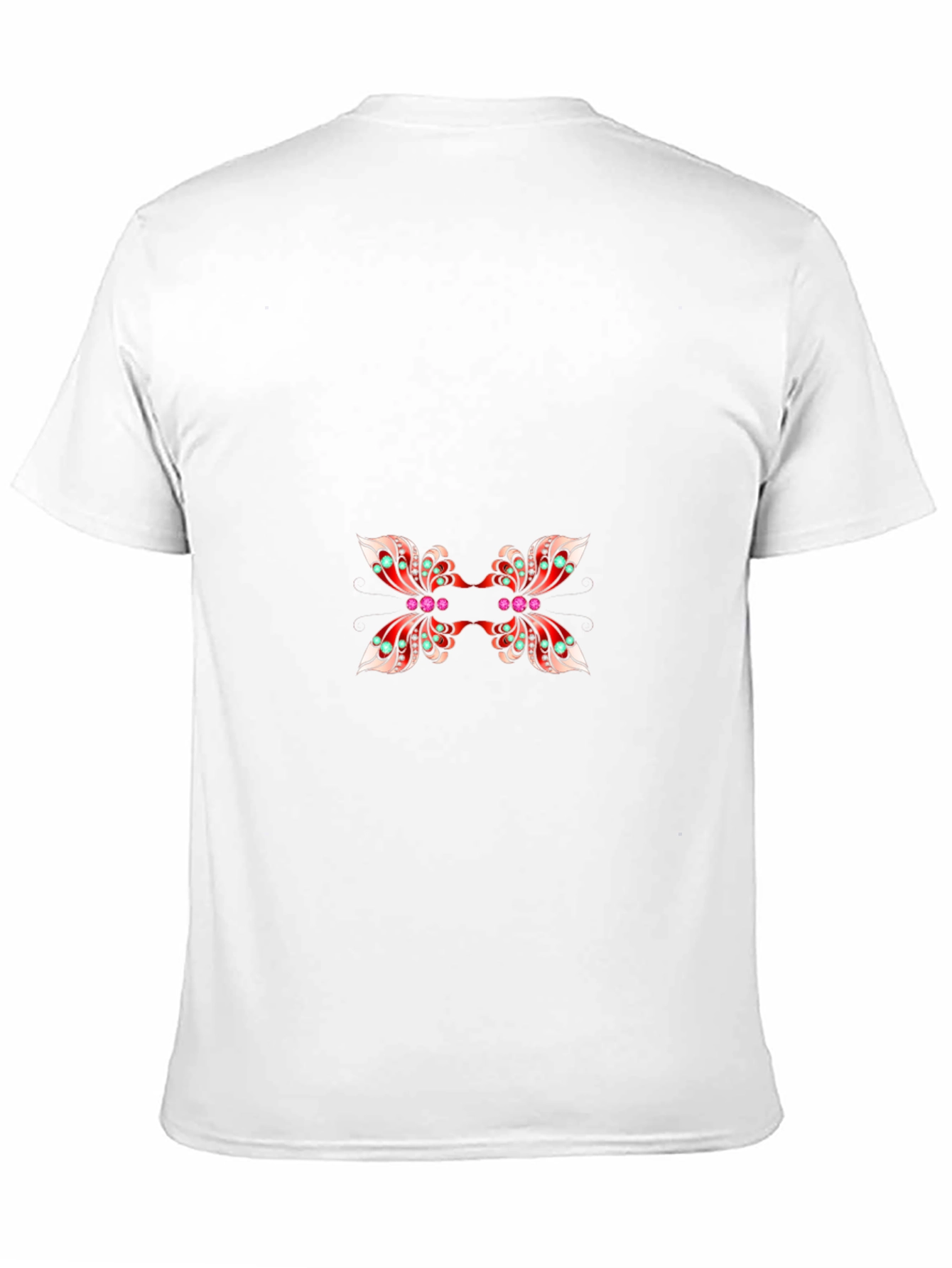 Stylish Black Tee with Butterfly Design