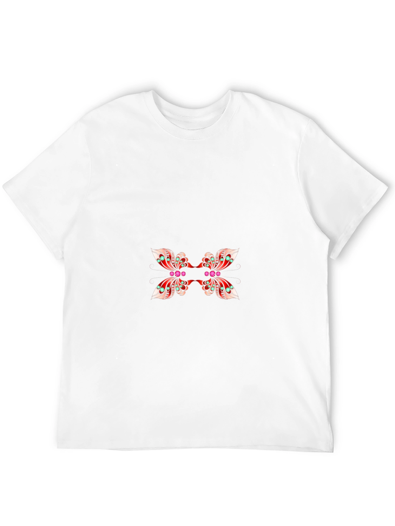 Stylish Black Tee with Butterfly Design