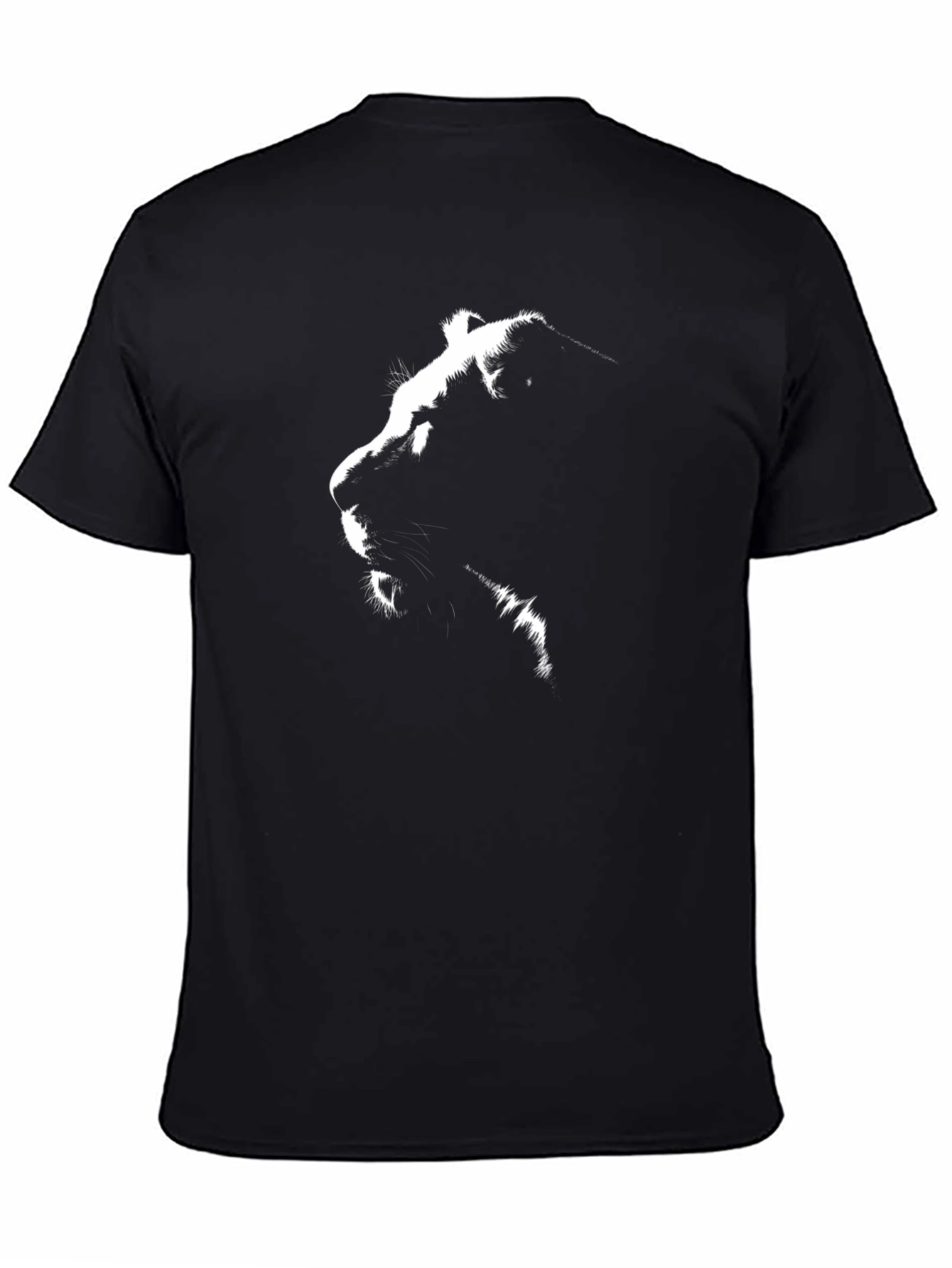 Lion Silhouette Black Graphic Tee