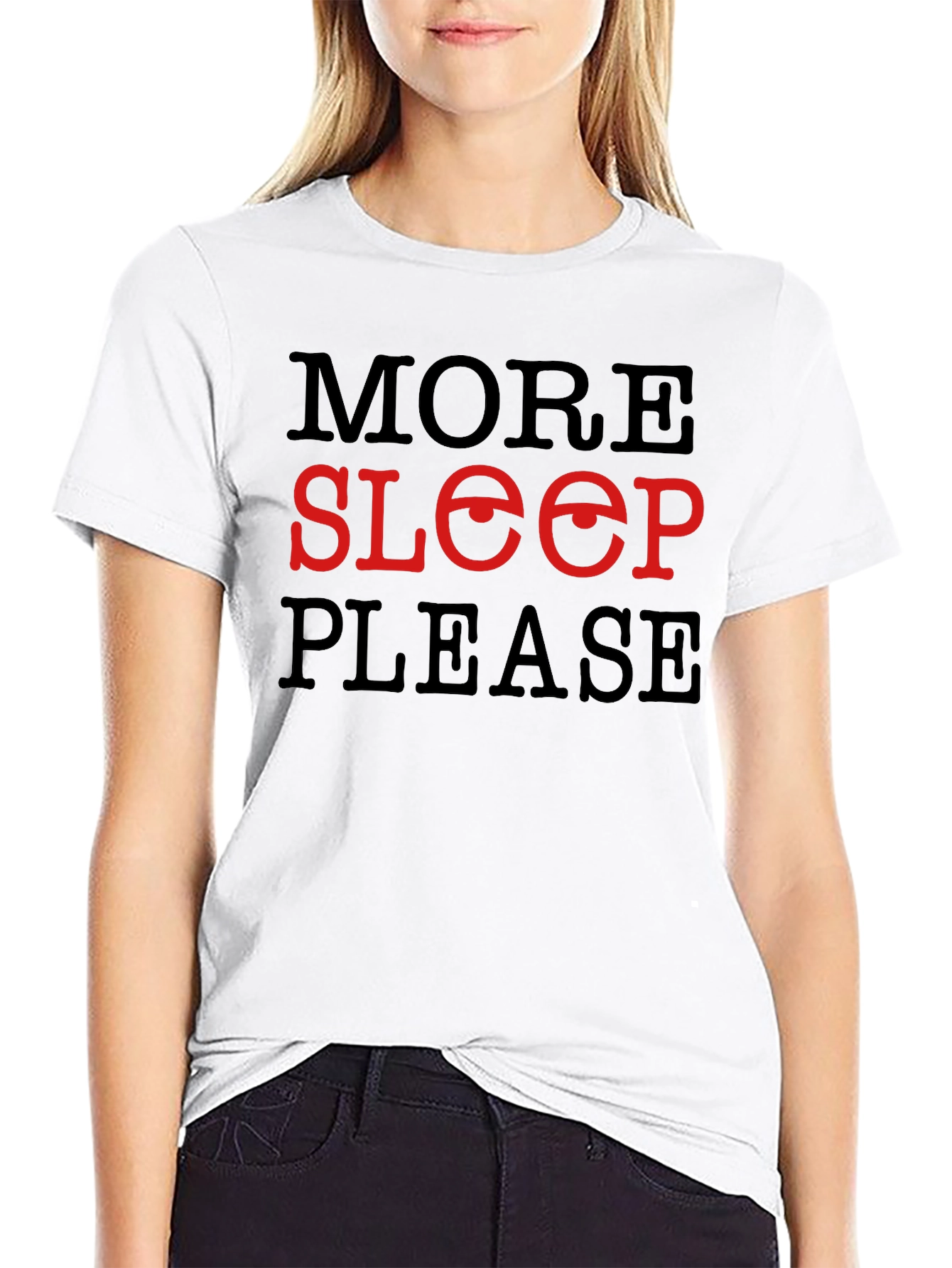 More Sleep Please Graphic Tee - Black