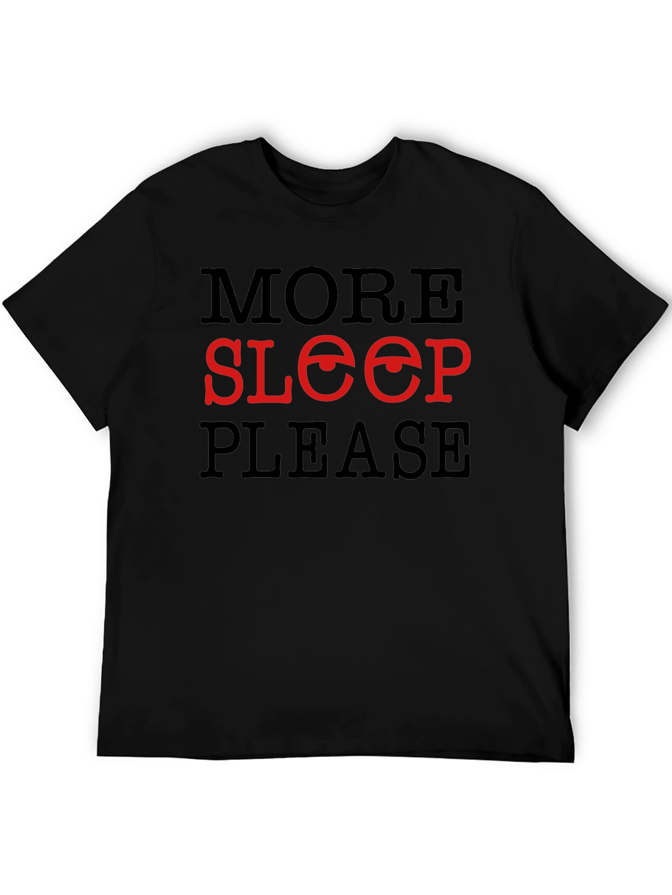More Sleep Please Graphic Tee - Black