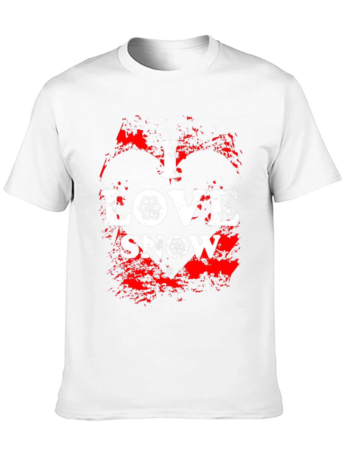 I Love Snow Graphic Tee - Winter Holiday Shirt