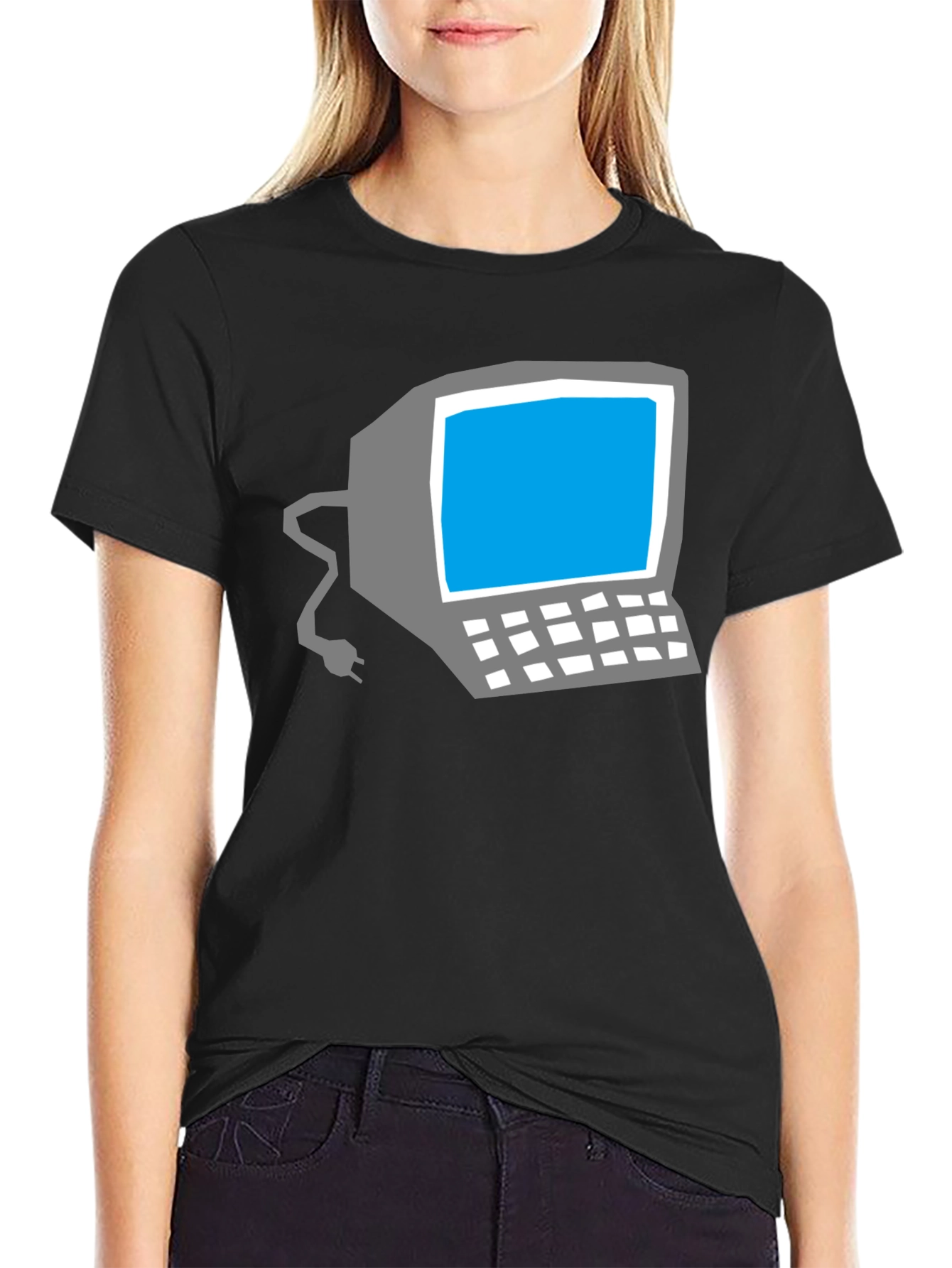 Retro Computer Graphic Tee - Classic Geek Style