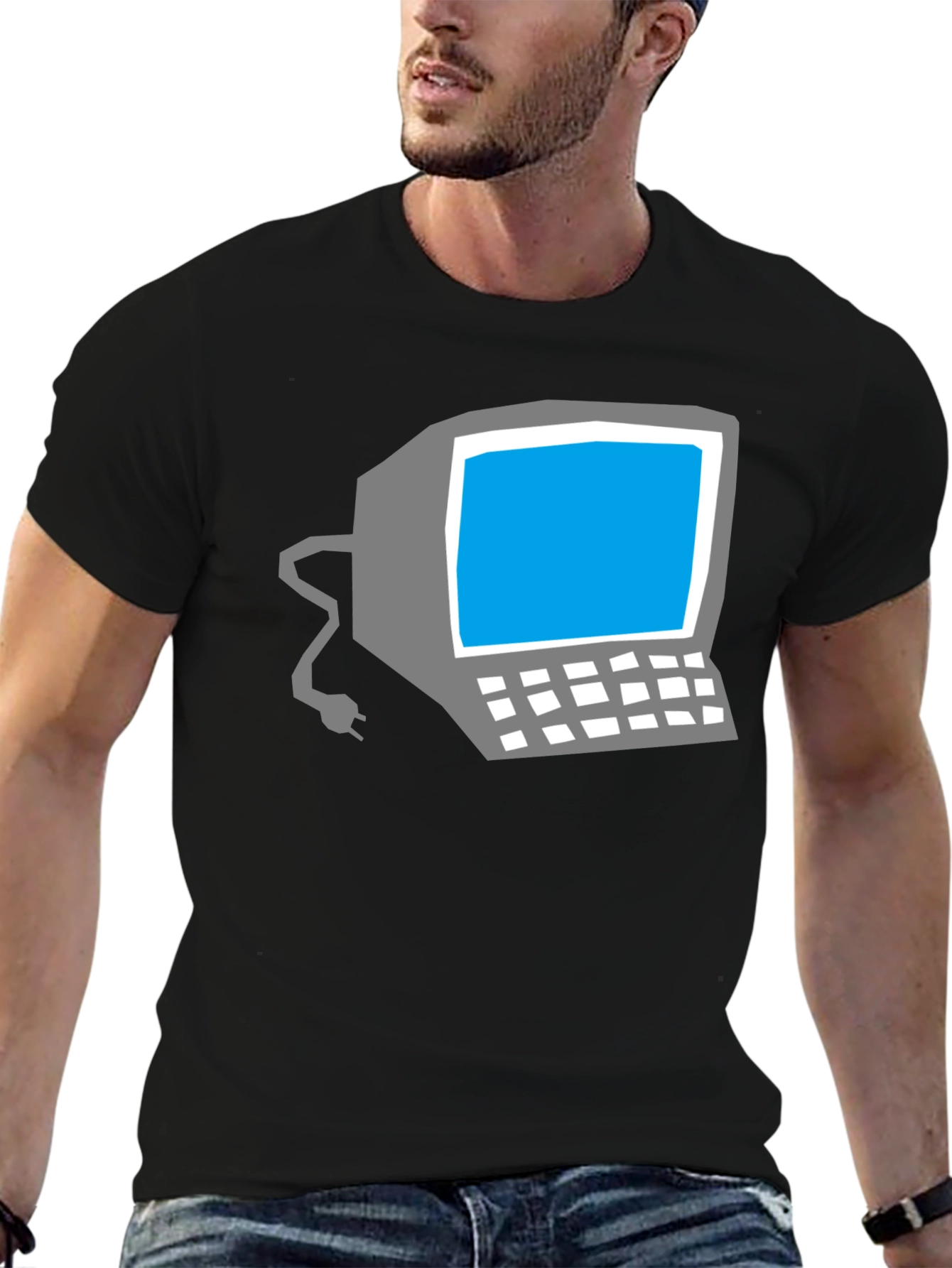 Retro Computer Graphic Tee - Classic Geek Style