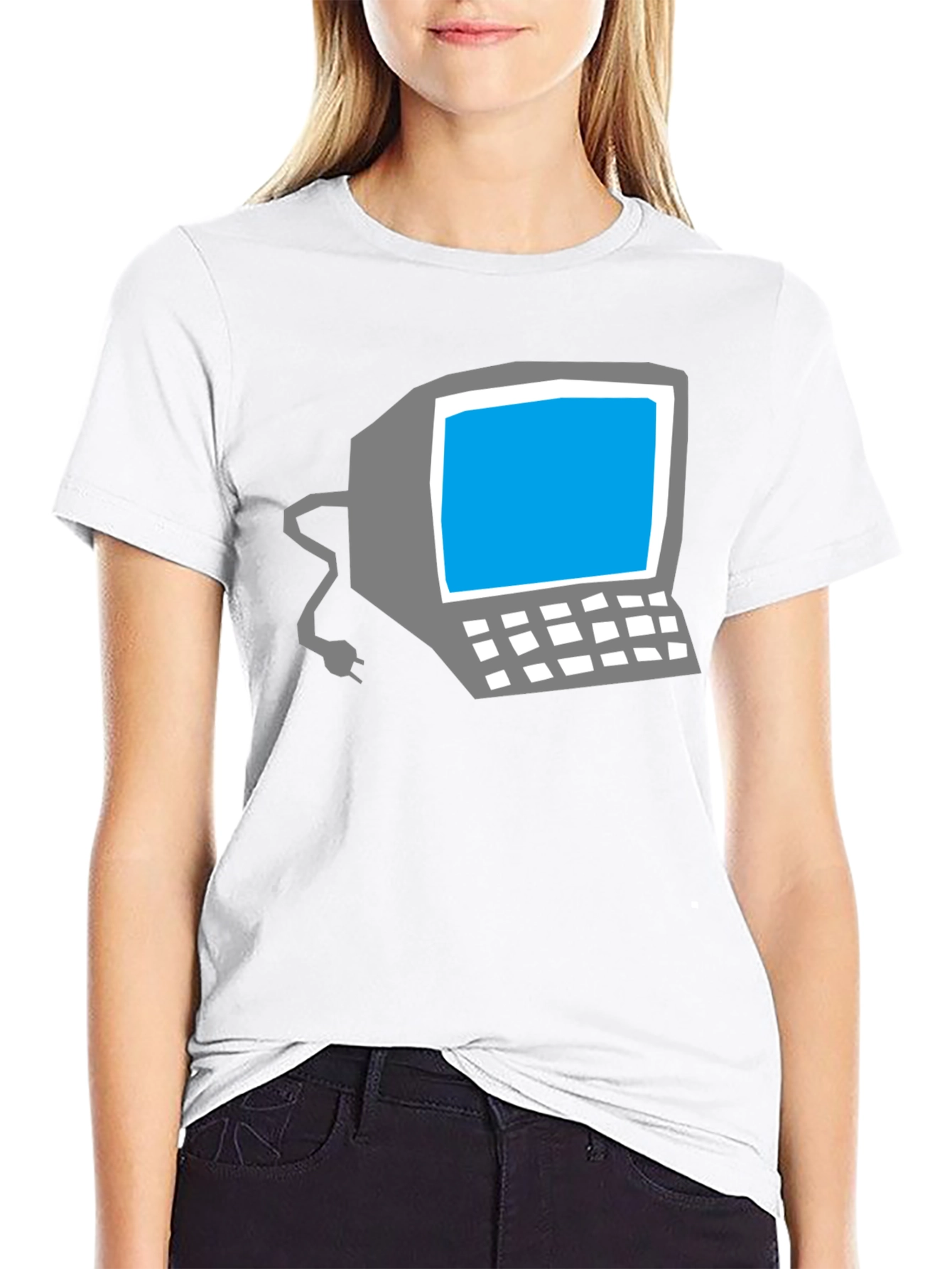 Retro Computer Graphic Tee - Classic Geek Style