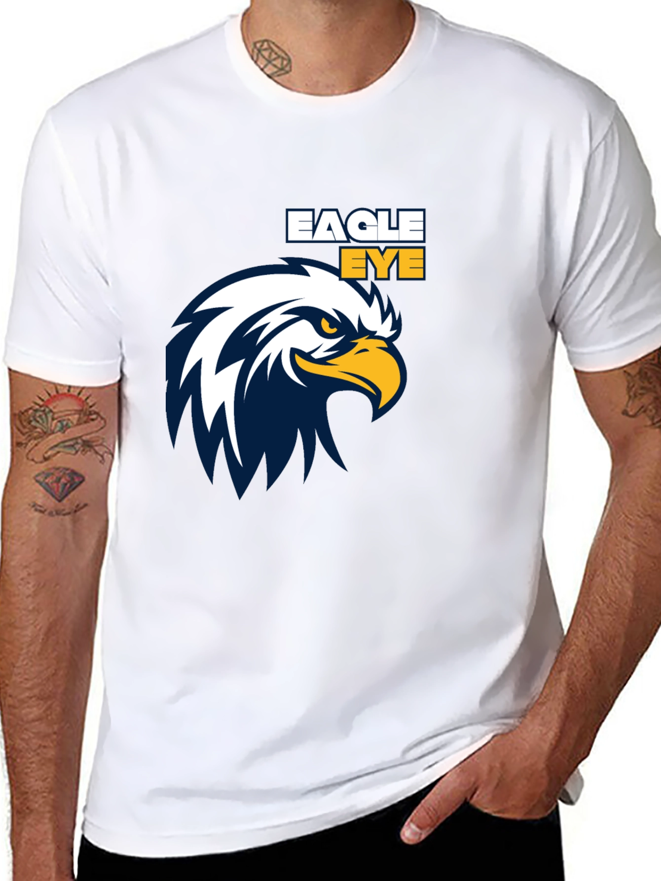 Eagle Eye Graphic Print Black T-Shirt