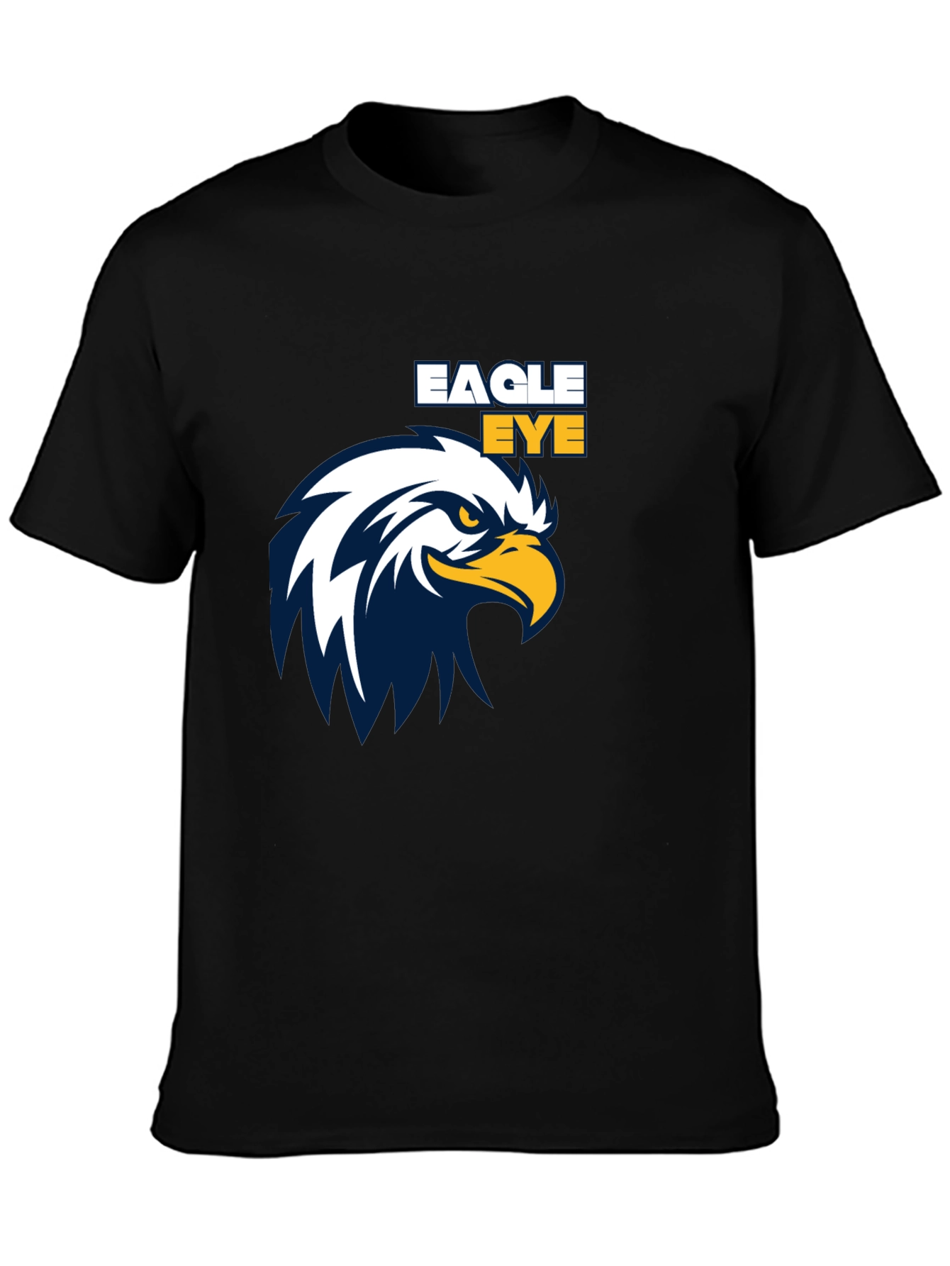 Eagle Eye Graphic Print Black T-Shirt