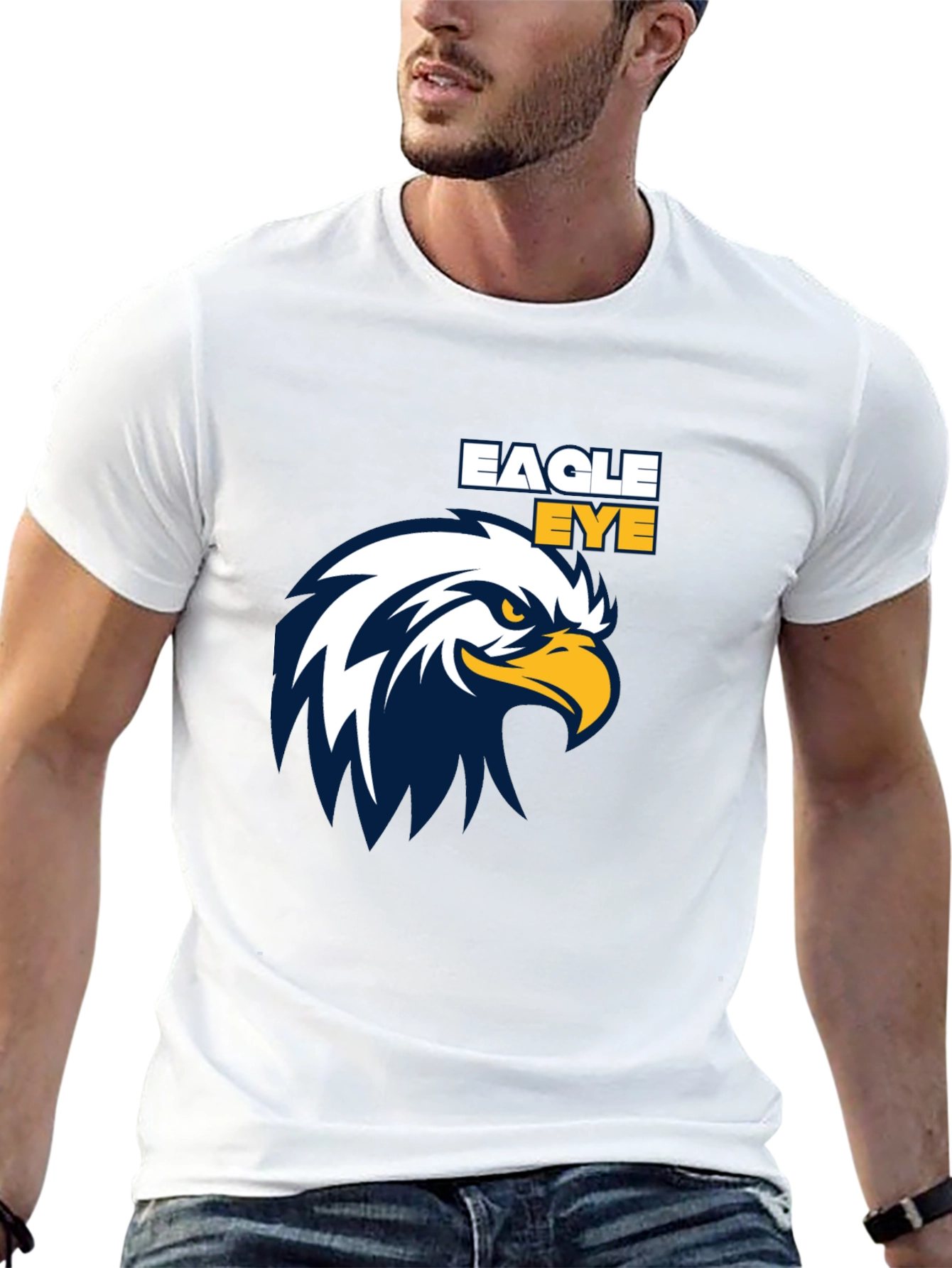 Eagle Eye Graphic Print Black T-Shirt