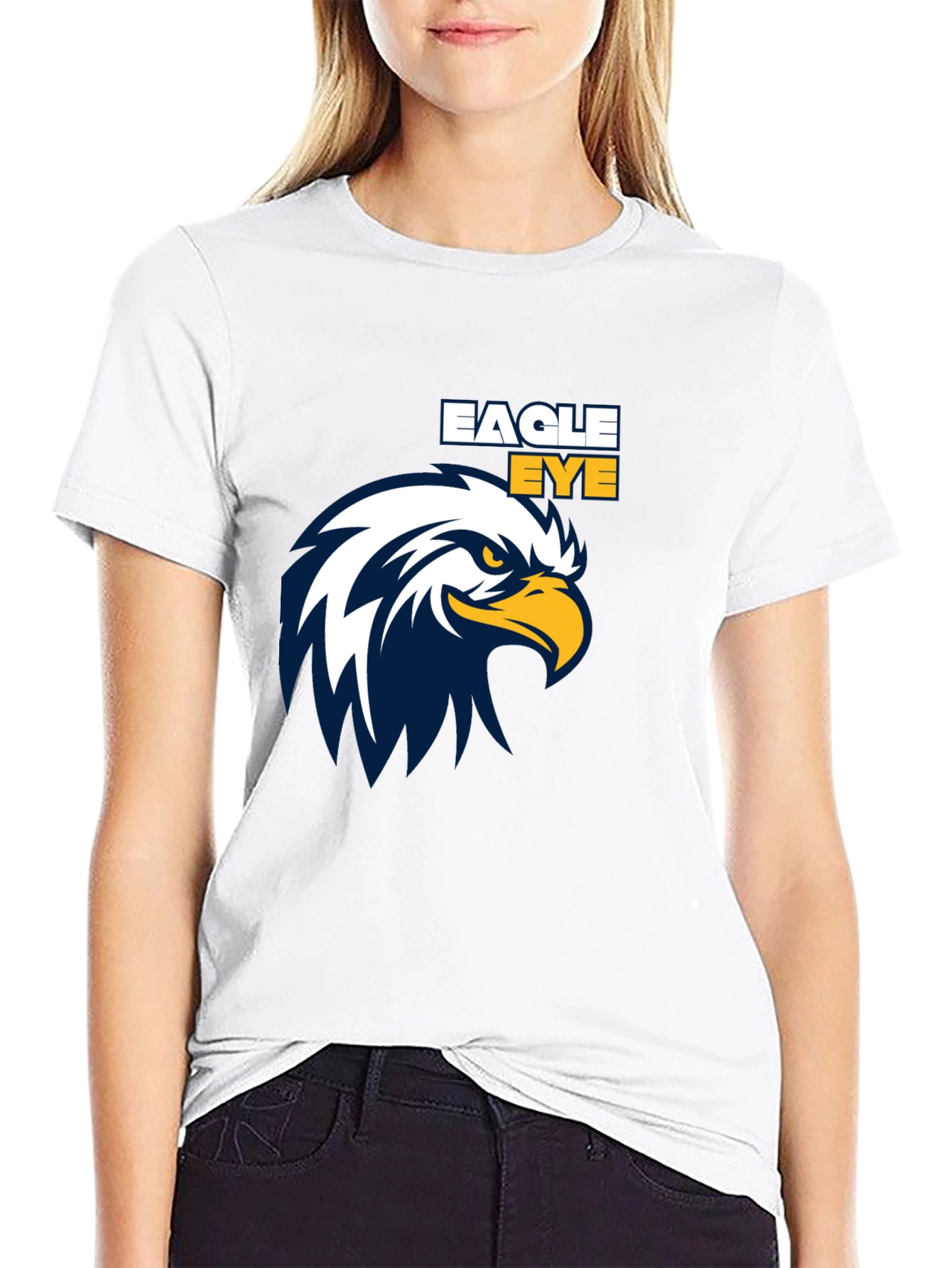 Eagle Eye Graphic Print Black T-Shirt