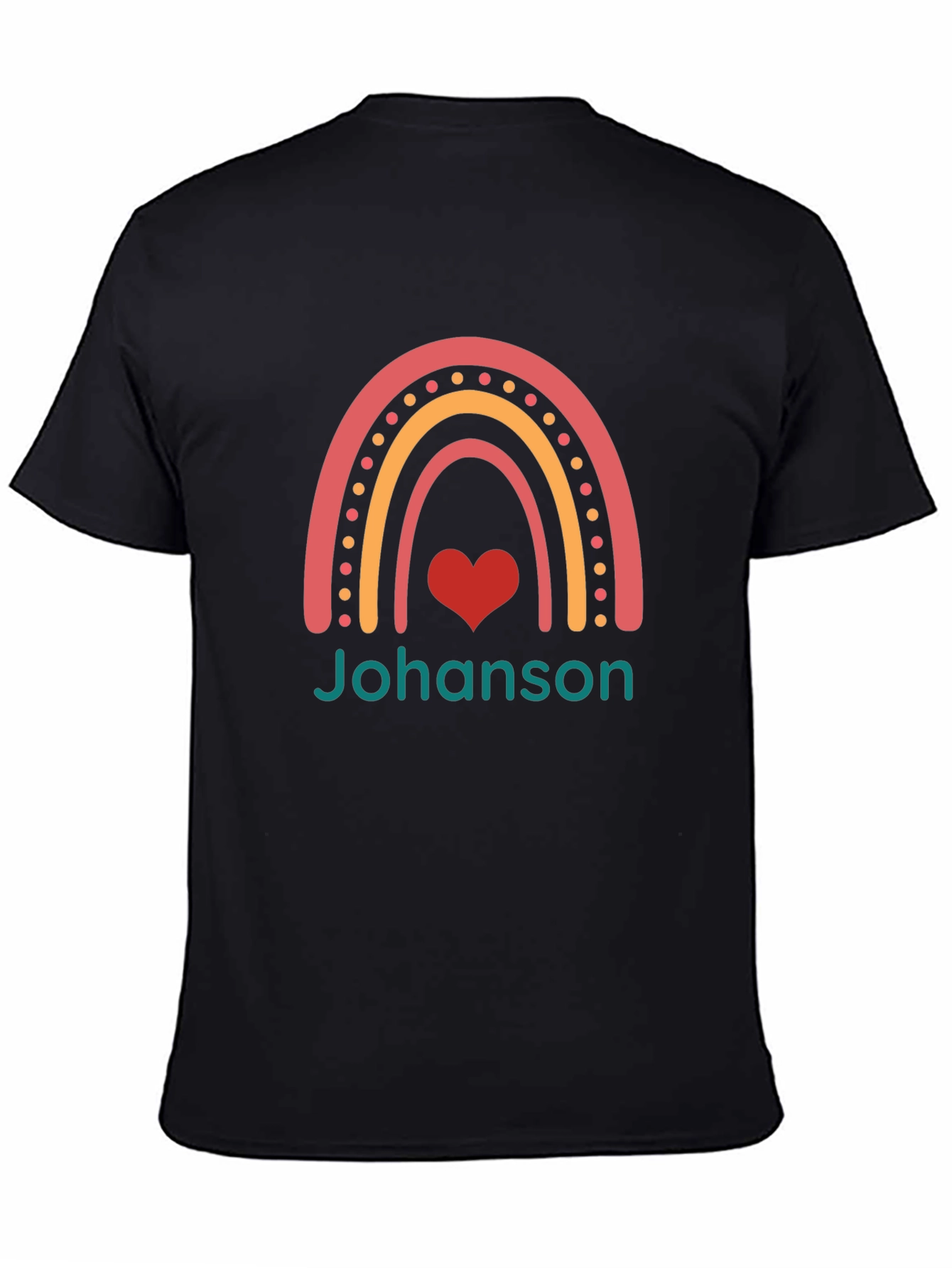 Rainbow Heart Personalized T-Shirt - Johanson