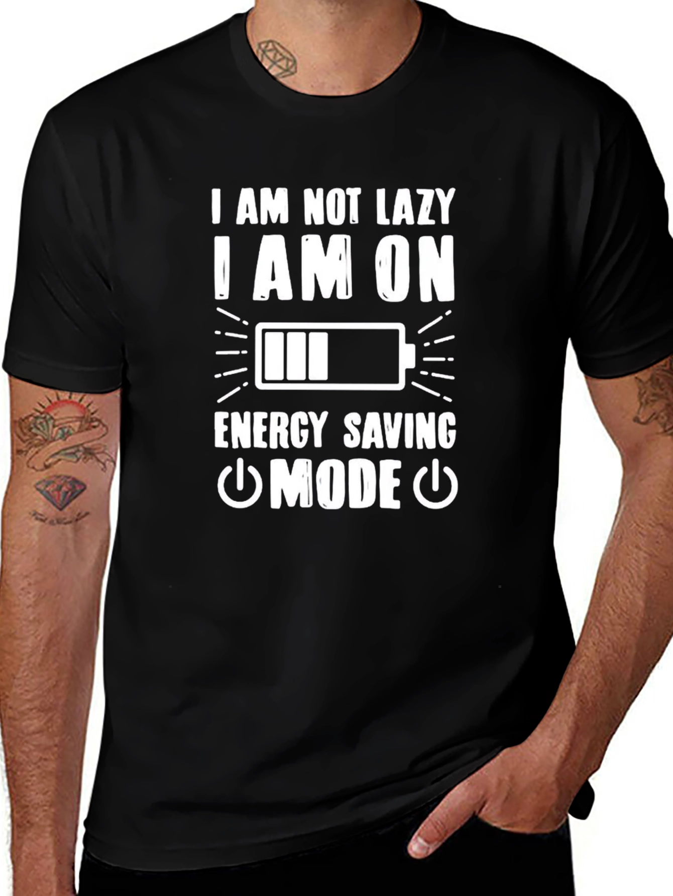 Funny Energy Saving Mode Graphic Tee