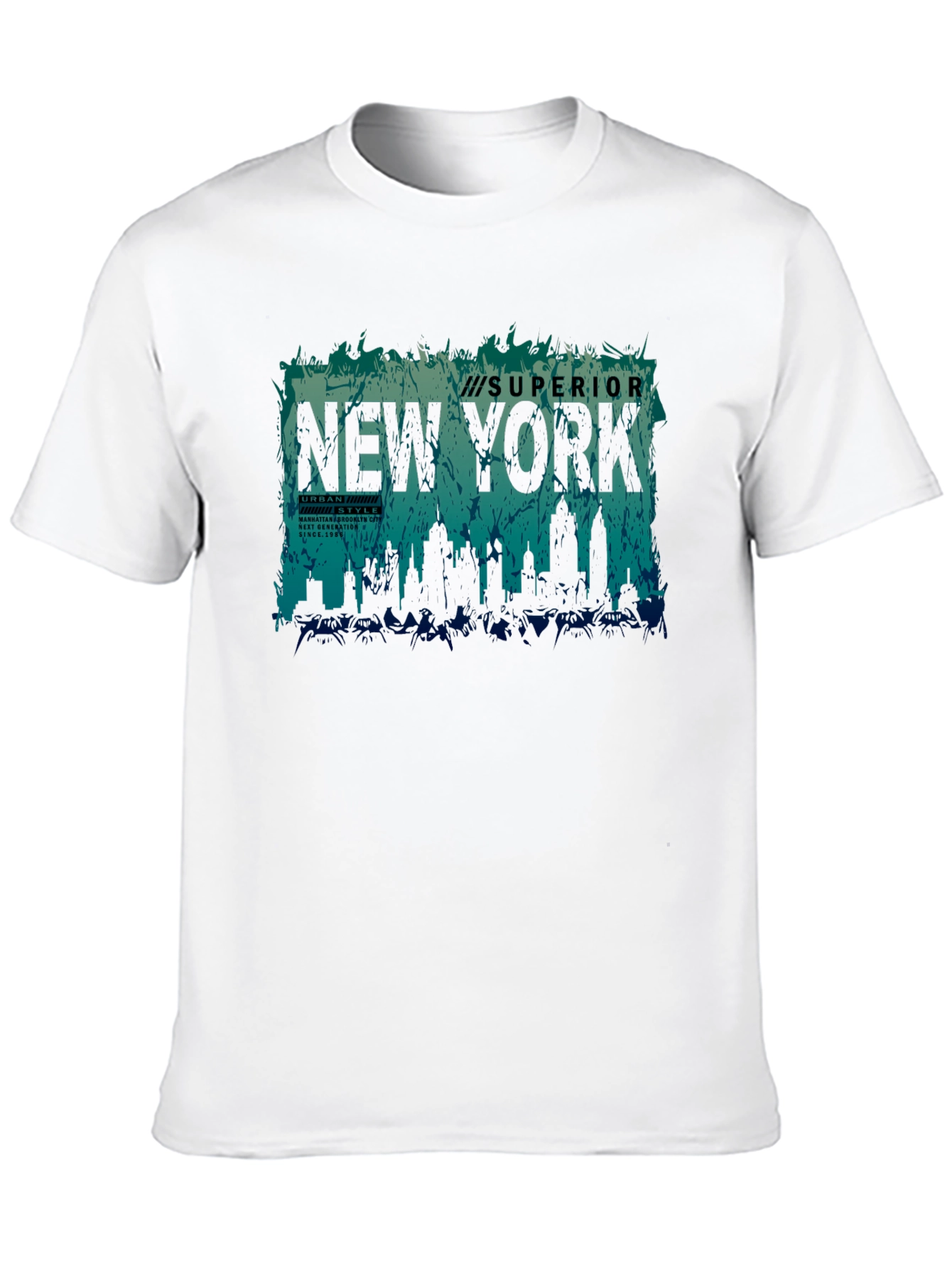 New York Skyline Graphic Print Tee