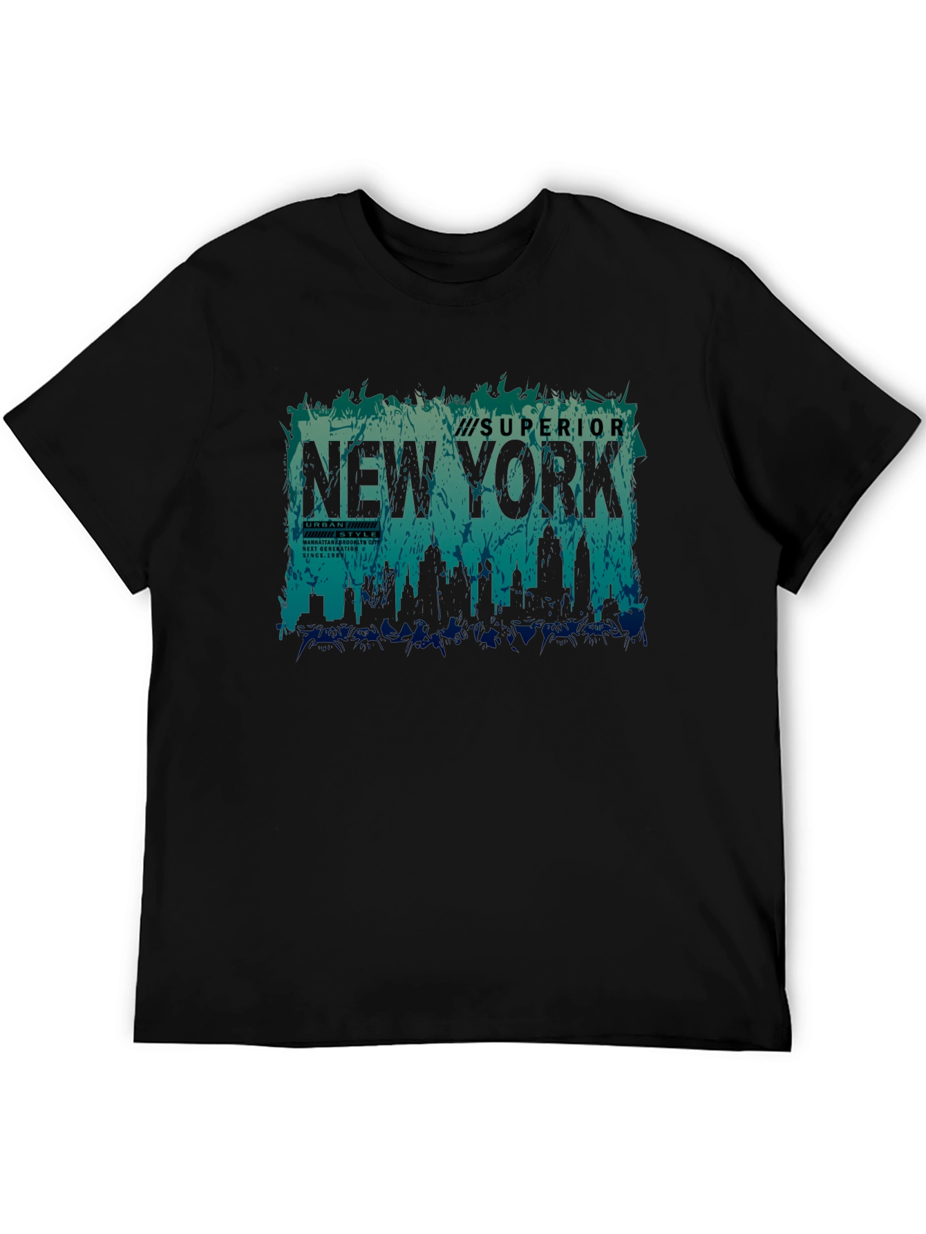 New York Skyline Graphic Print Tee