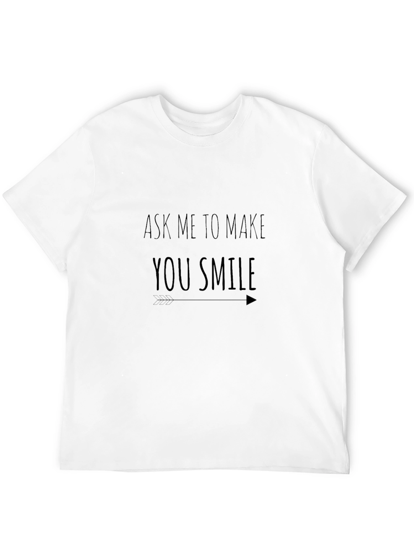 Ask Me To Make You Smile Black Graphic Tee