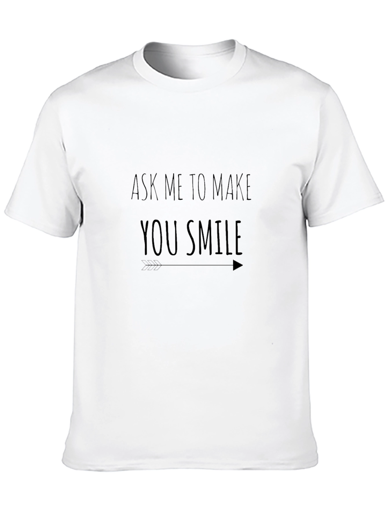 Ask Me To Make You Smile Black Graphic Tee