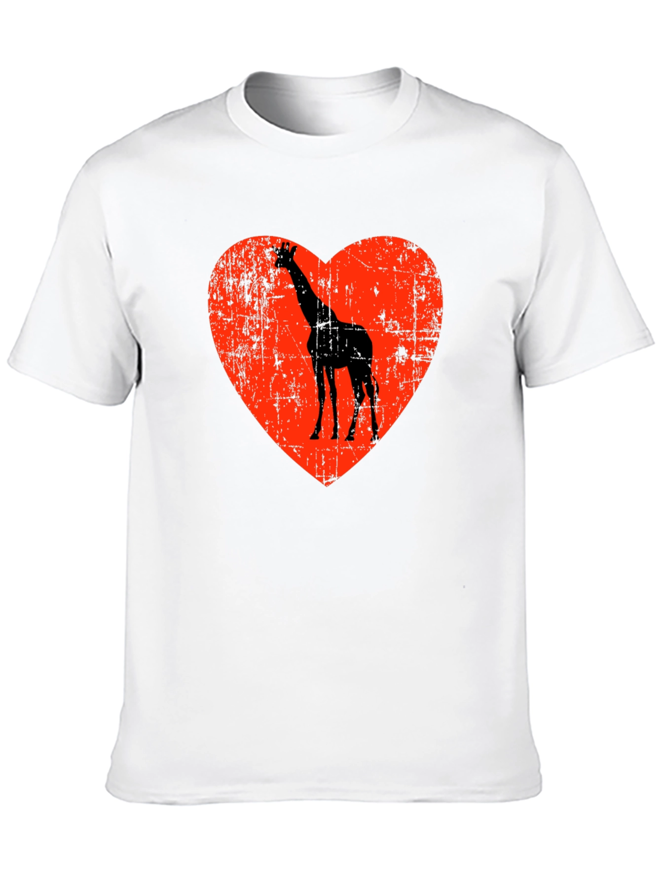 Giraffe Heart Graphic T-Shirt - Black