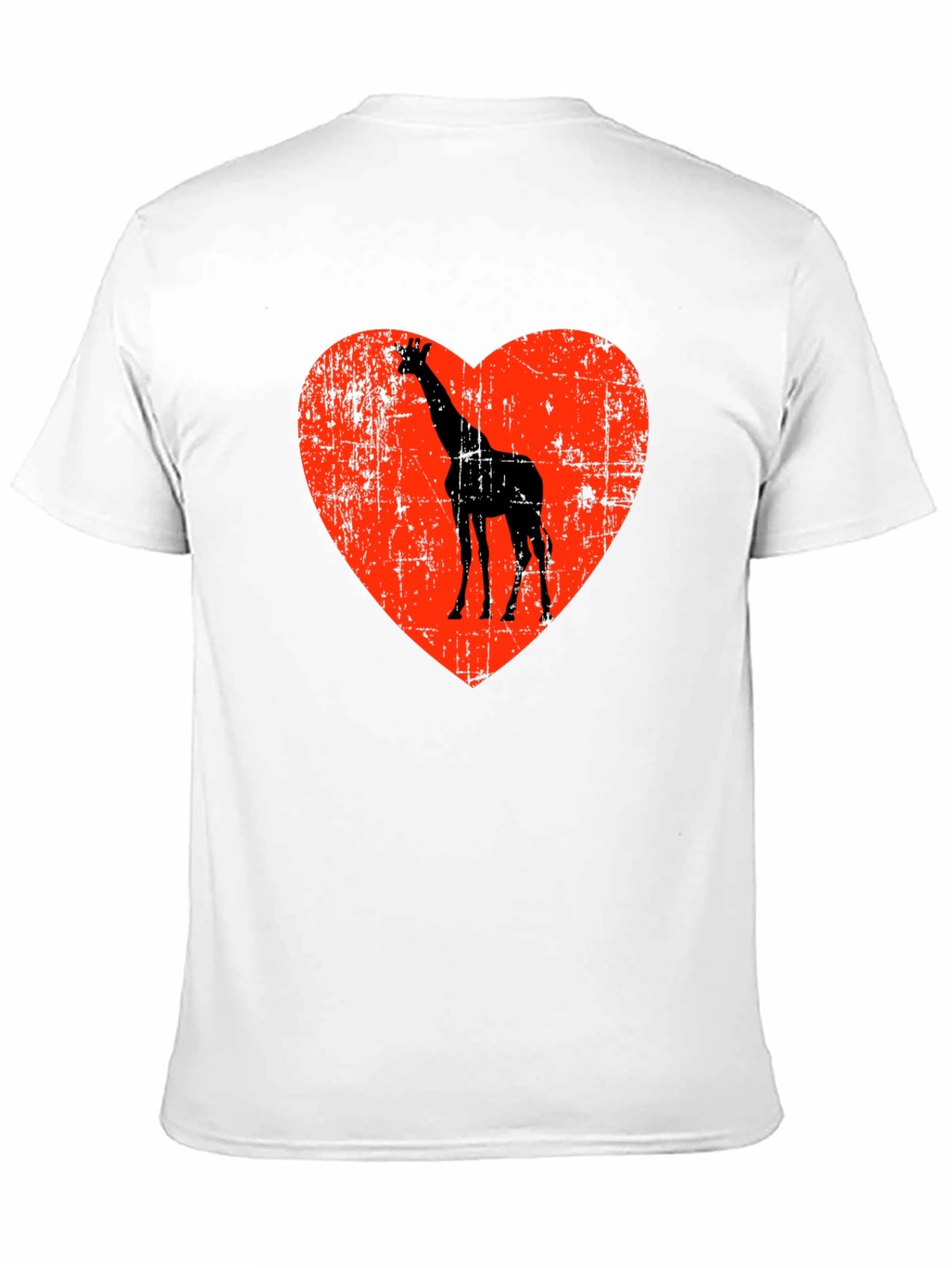 Giraffe Heart Graphic T-Shirt - Black