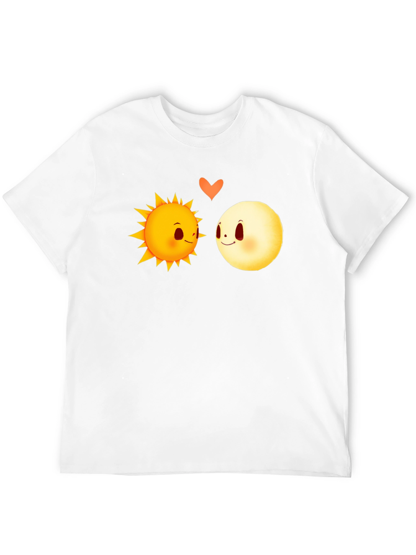 Sun & Moon Love Graphic Tee - Black Cotton