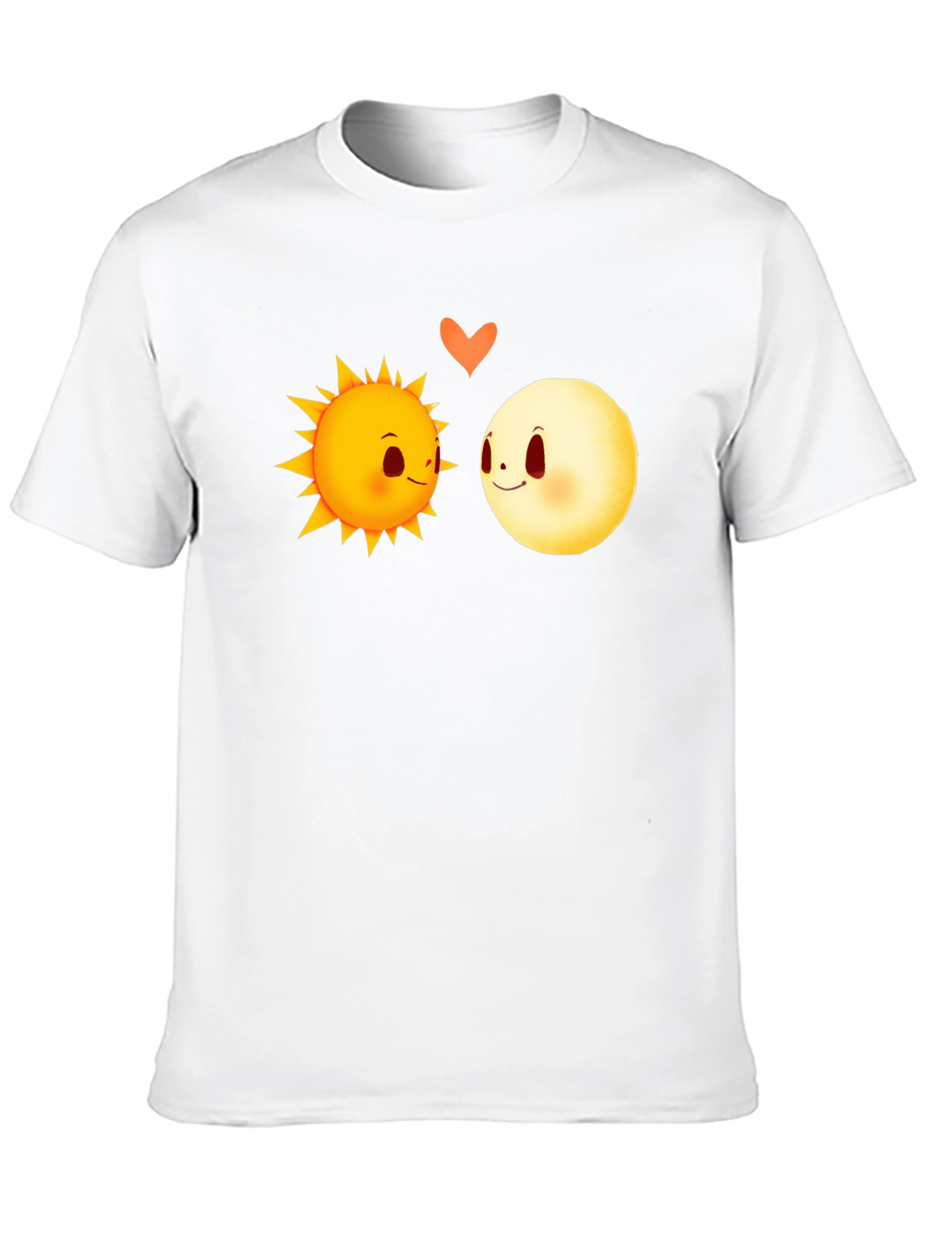 Sun & Moon Love Graphic Tee - Black Cotton