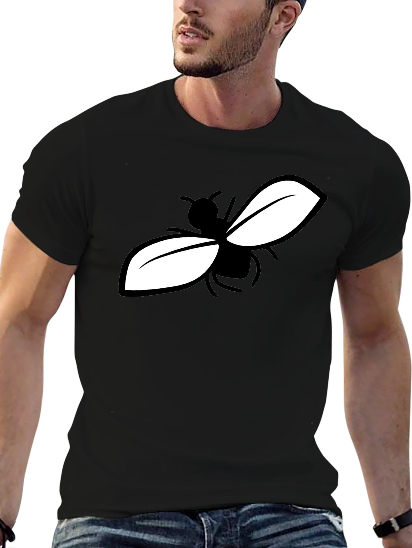 Fly Graphic Tee - Stylish Black Cotton Blend T-Shirt