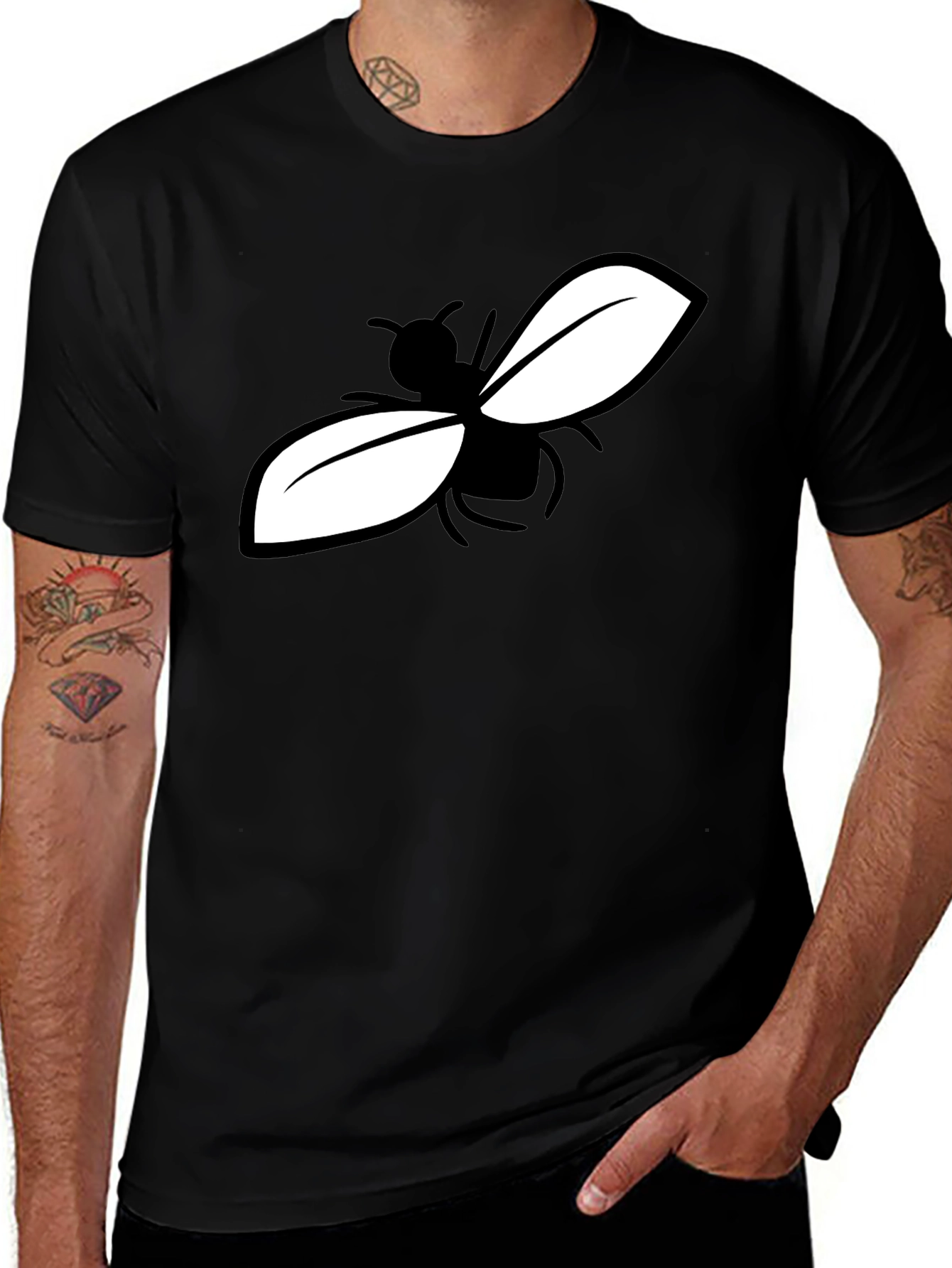 Fly Graphic Tee - Stylish Black Cotton Blend T-Shirt