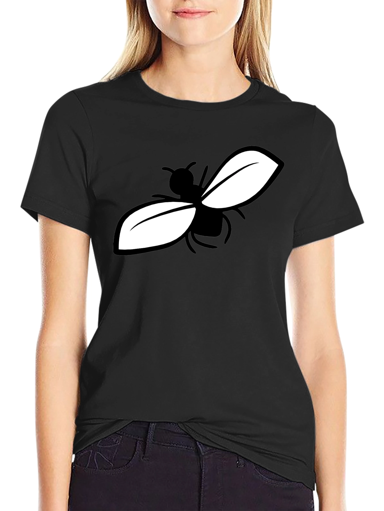 Fly Graphic Tee - Stylish Black Cotton Blend T-Shirt