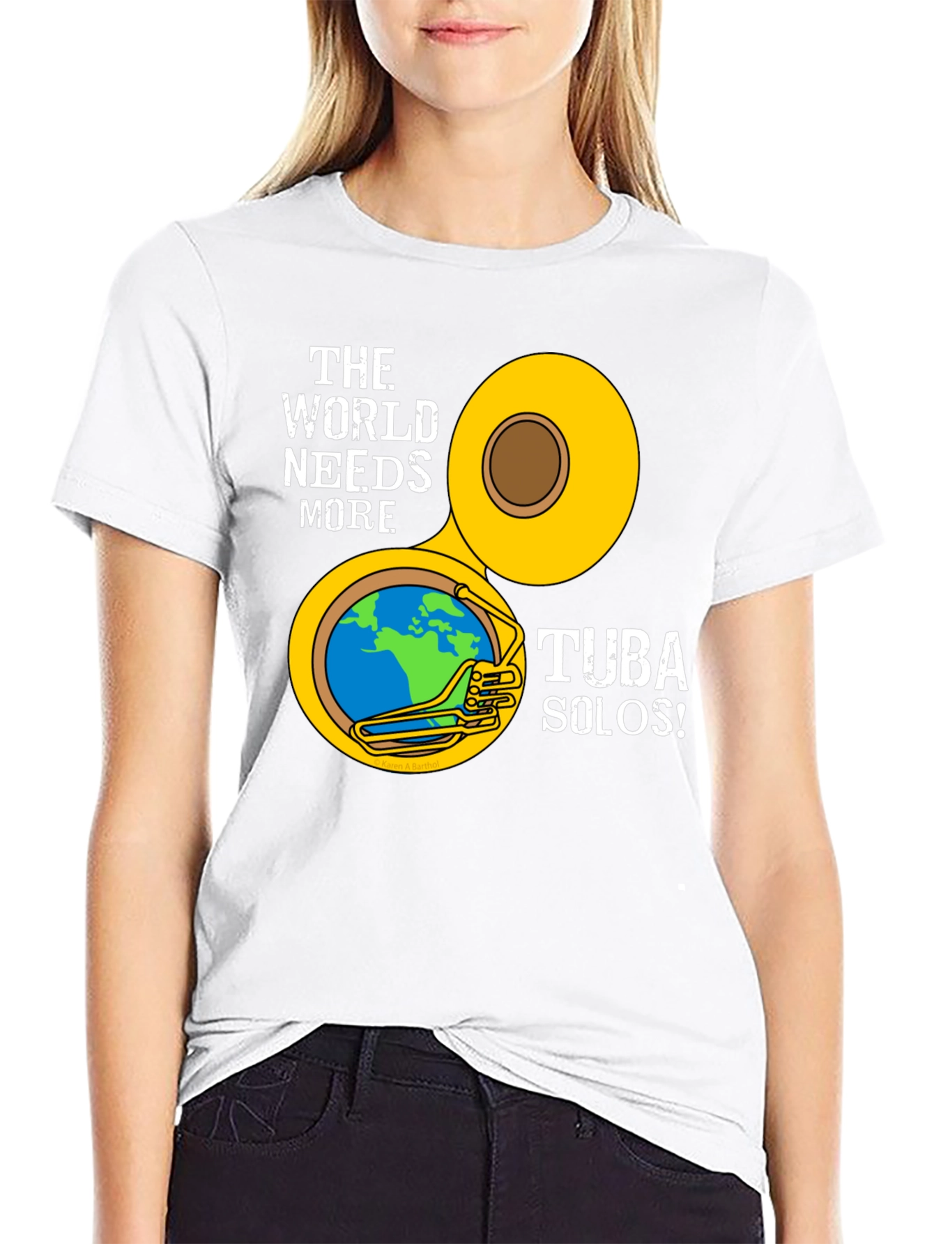 World Needs More Tuba Solos Black T-Shirt