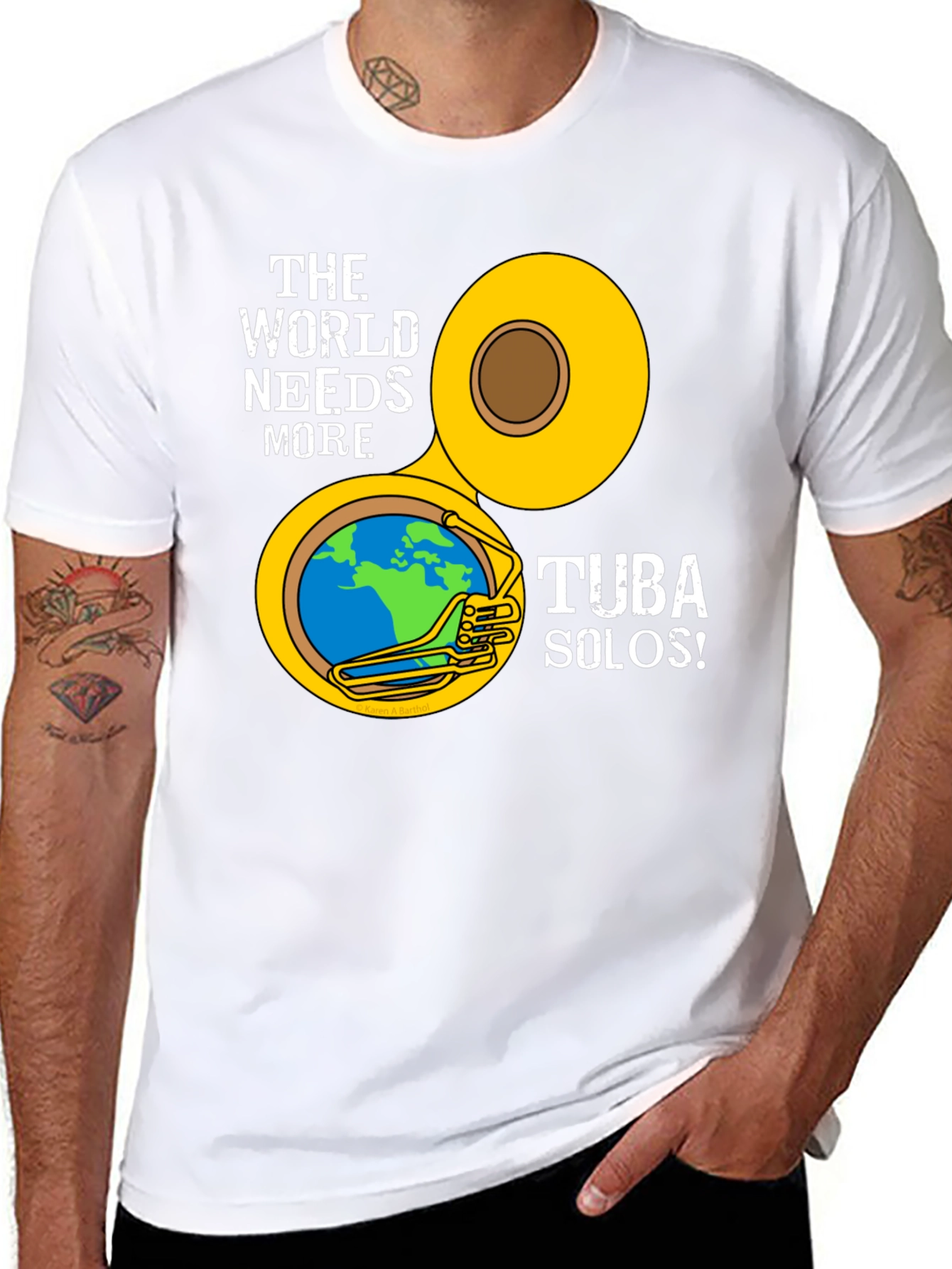 World Needs More Tuba Solos Black T-Shirt