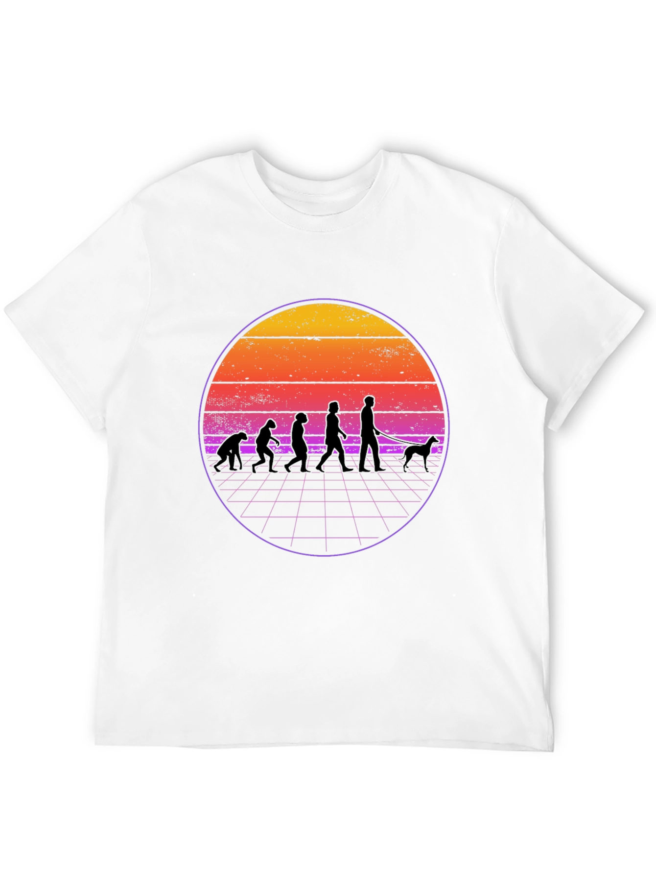 Evolution of Dog Walker Black T-Shirt