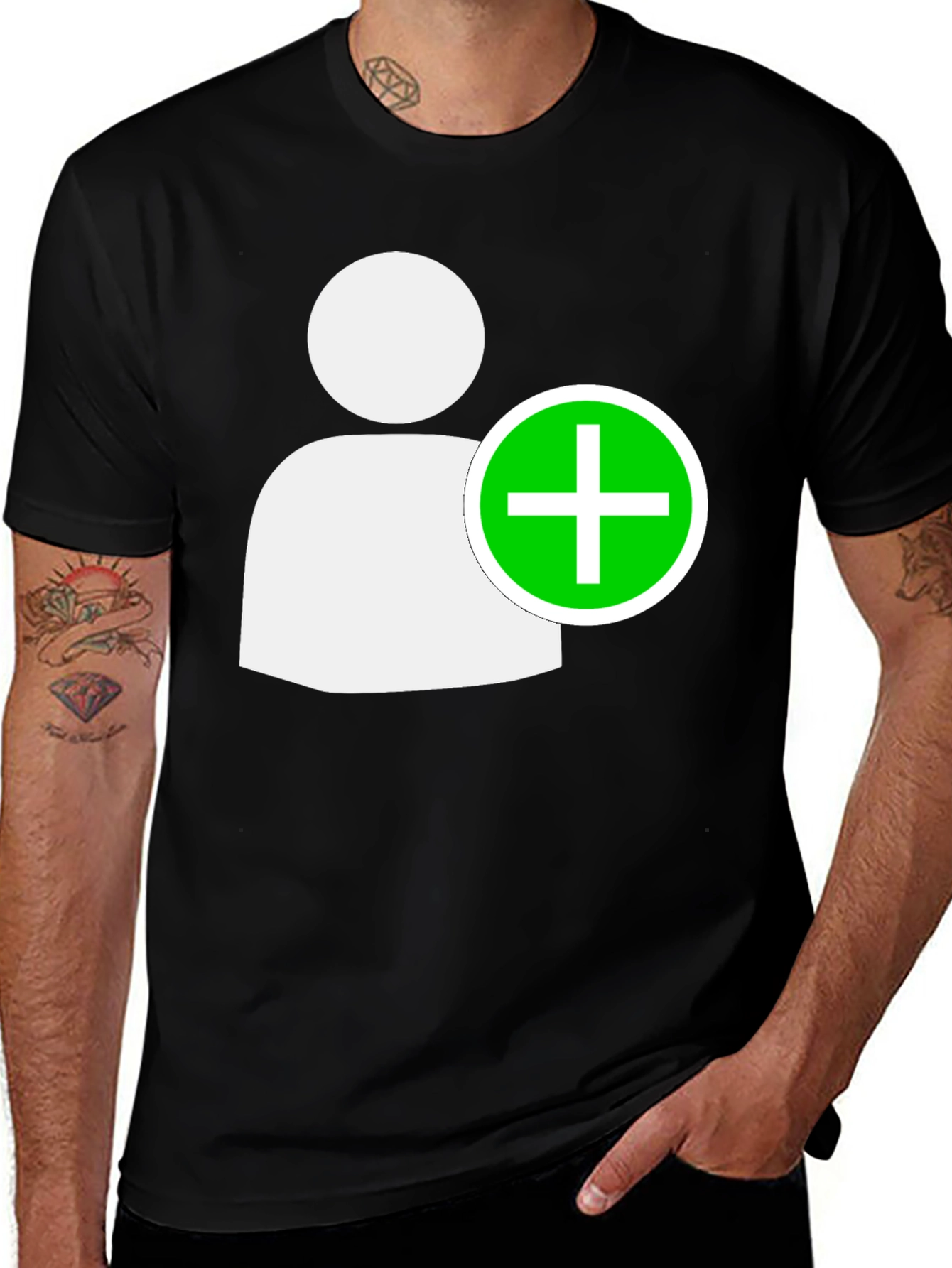 Add Contact Black T-Shirt