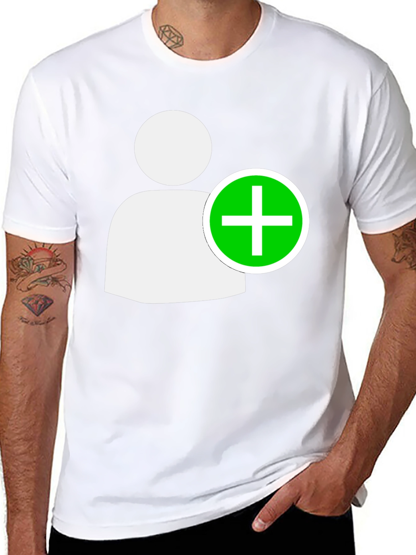 Add Contact Black T-Shirt