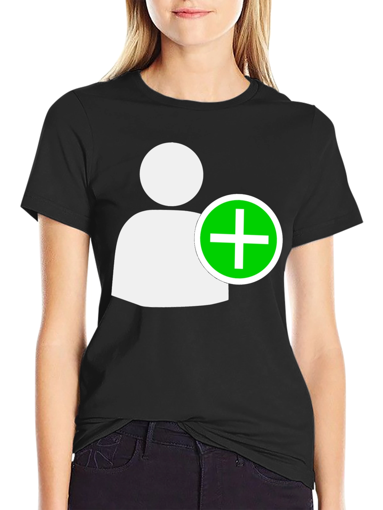 Add Contact Black T-Shirt