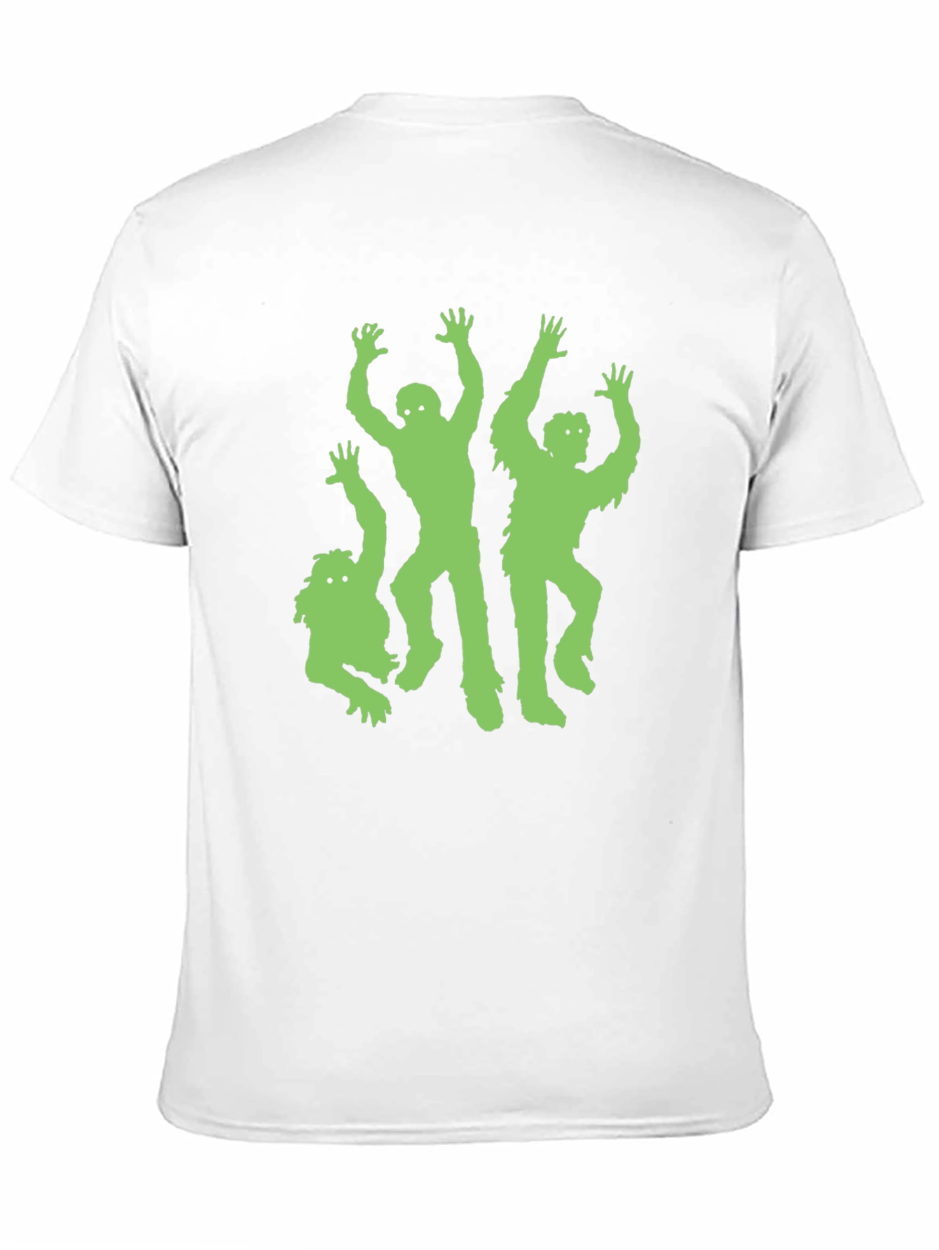 Green Zombie Graphic Black T-Shirt