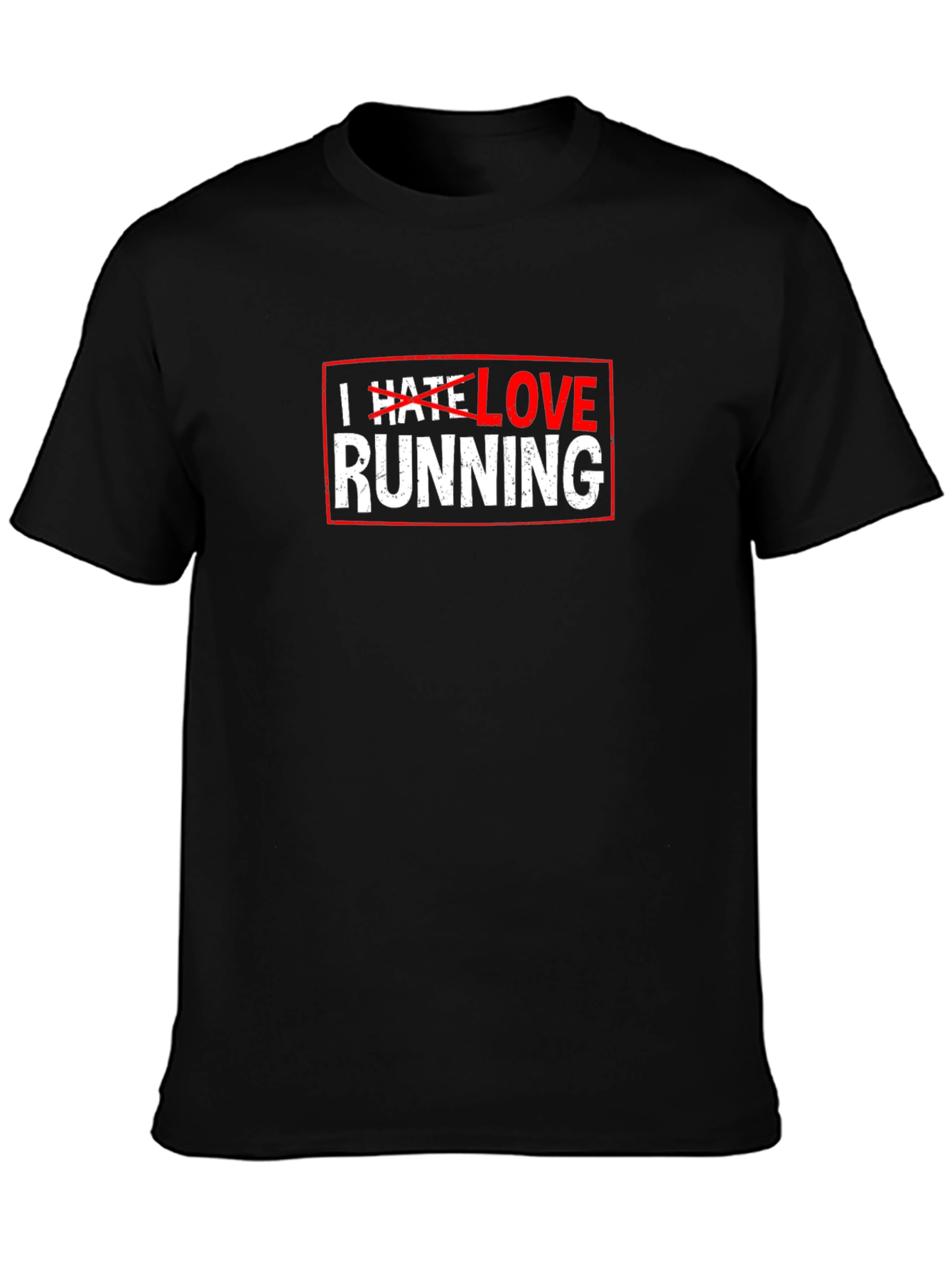 Funny I Hate Love Running Graphic T-Shirt