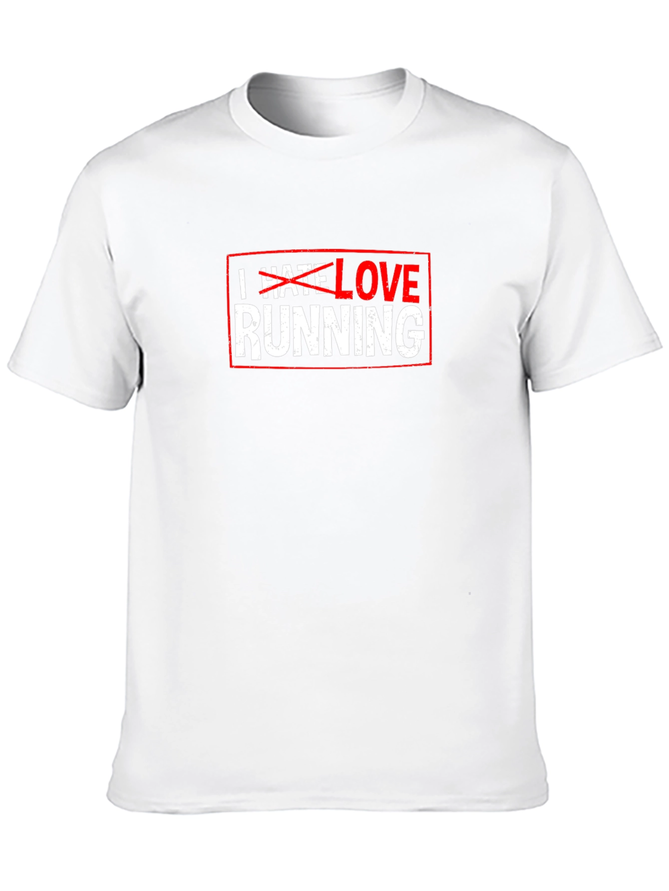 Funny I Hate Love Running Graphic T-Shirt