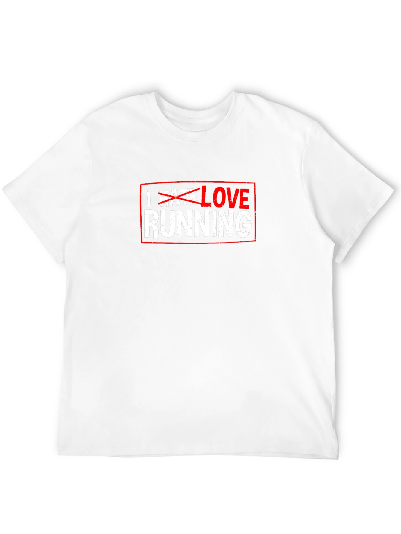Funny I Hate Love Running Graphic T-Shirt