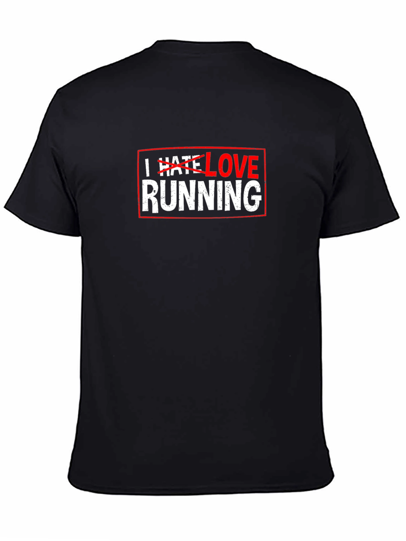 Funny I Hate Love Running Graphic T-Shirt