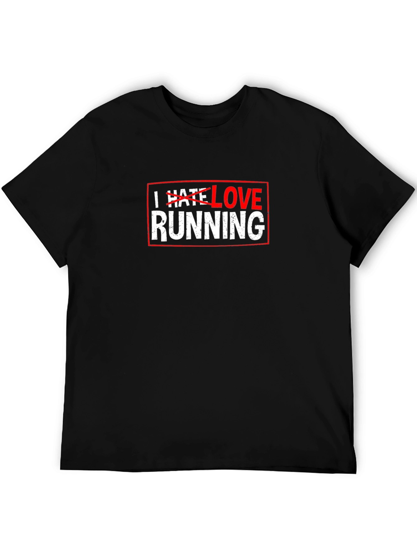 Funny I Hate Love Running Graphic T-Shirt