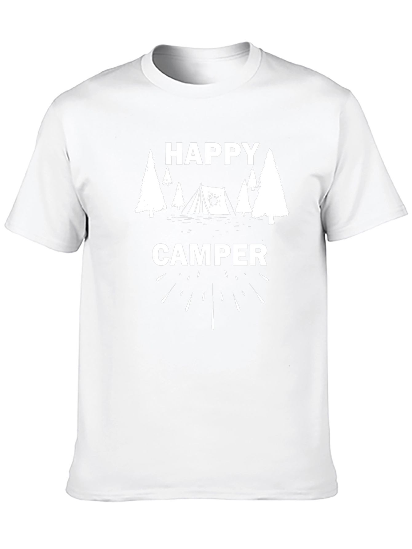 Happy Camper Graphic Tee - Outdoor Adventure Shirt