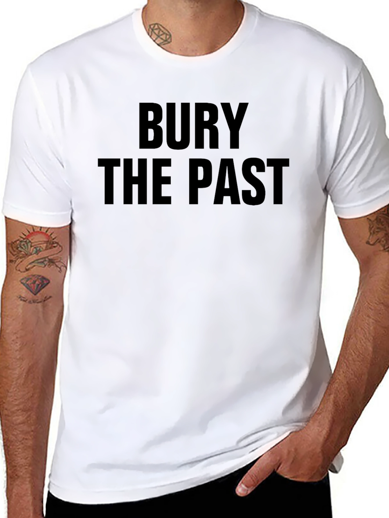 Bury The Past Graphic Tee - Trendy Slogan Shirt