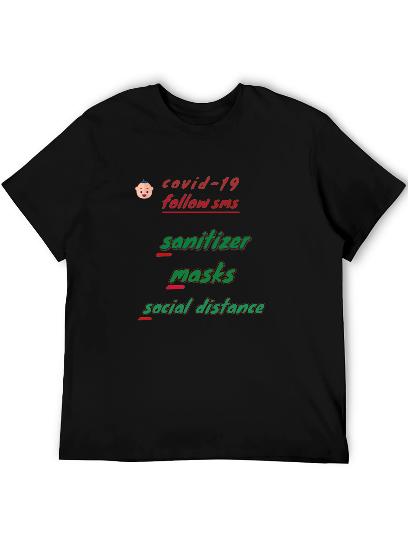 Covid-19 Safety Protocol Graphic T-Shirt