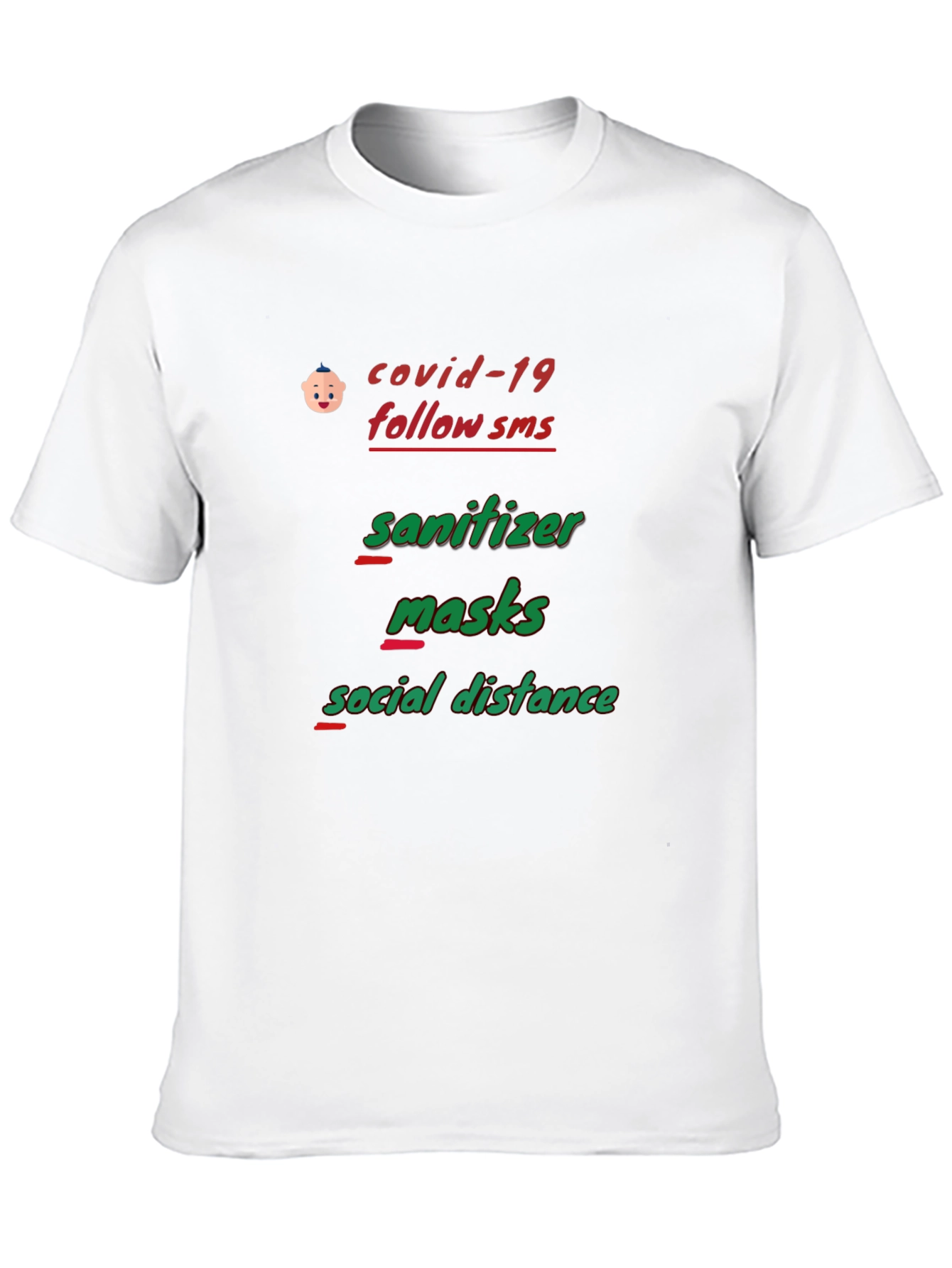 Covid-19 Safety Protocol Graphic T-Shirt