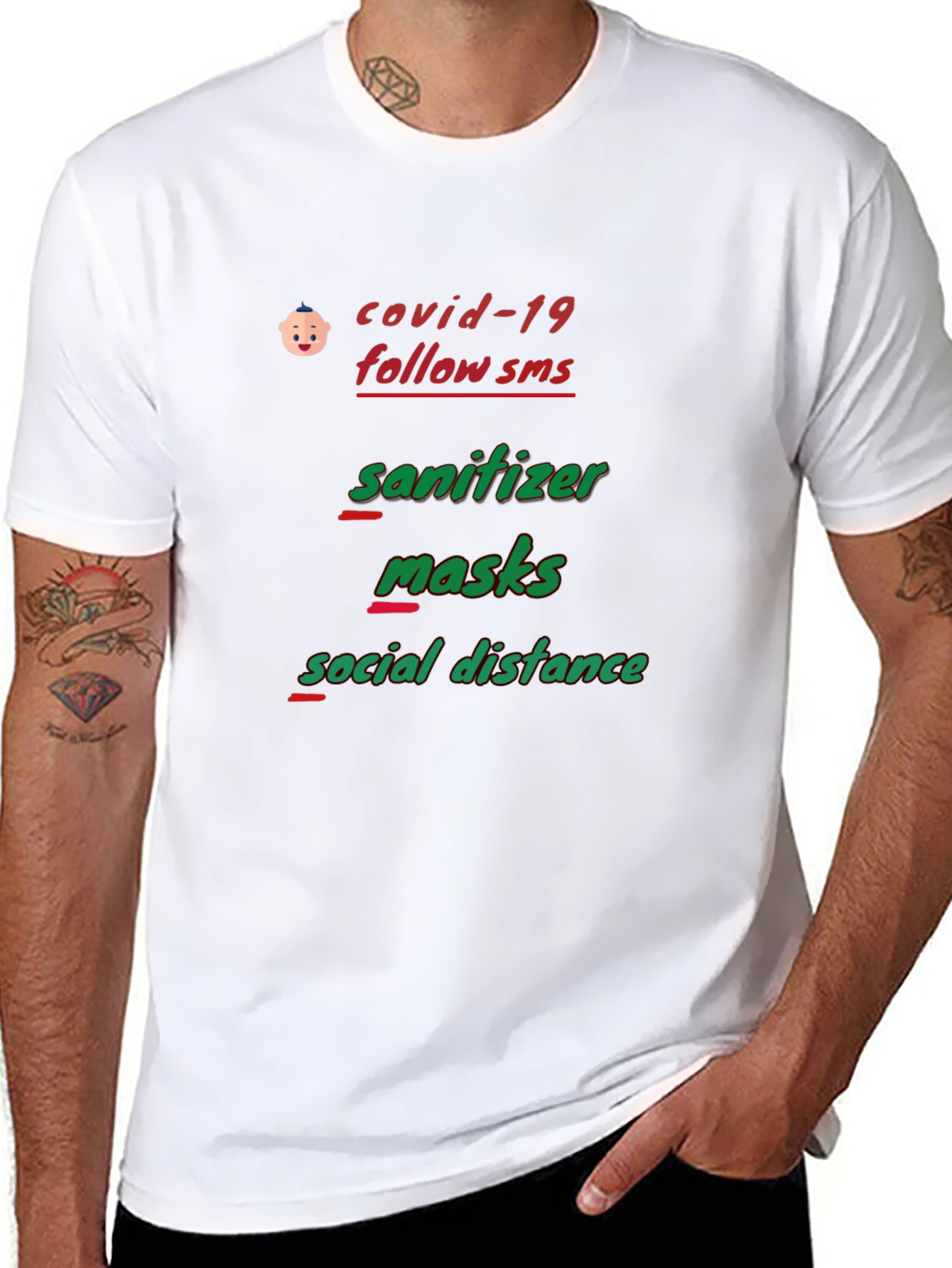 Covid-19 Safety Protocol Graphic T-Shirt