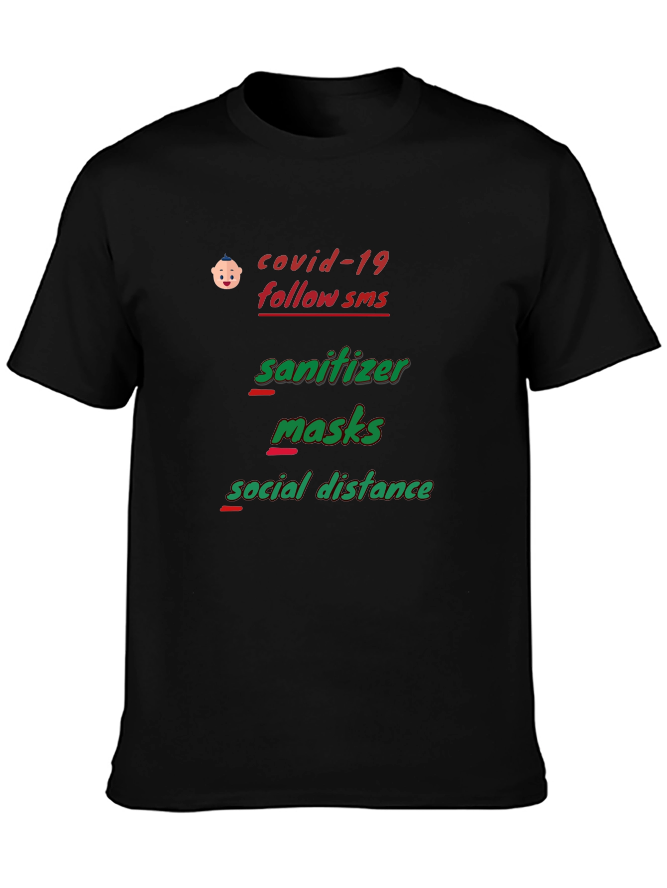 Covid-19 Safety Protocol Graphic T-Shirt