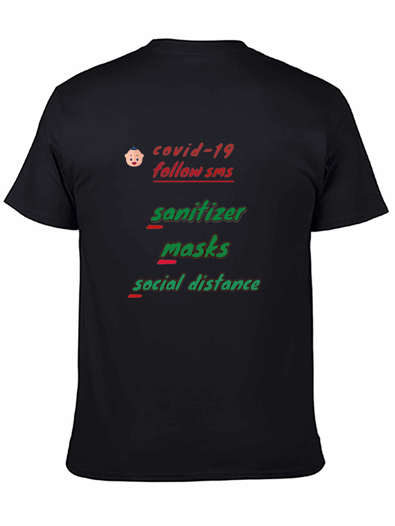 Covid-19 Safety Protocol Graphic T-Shirt