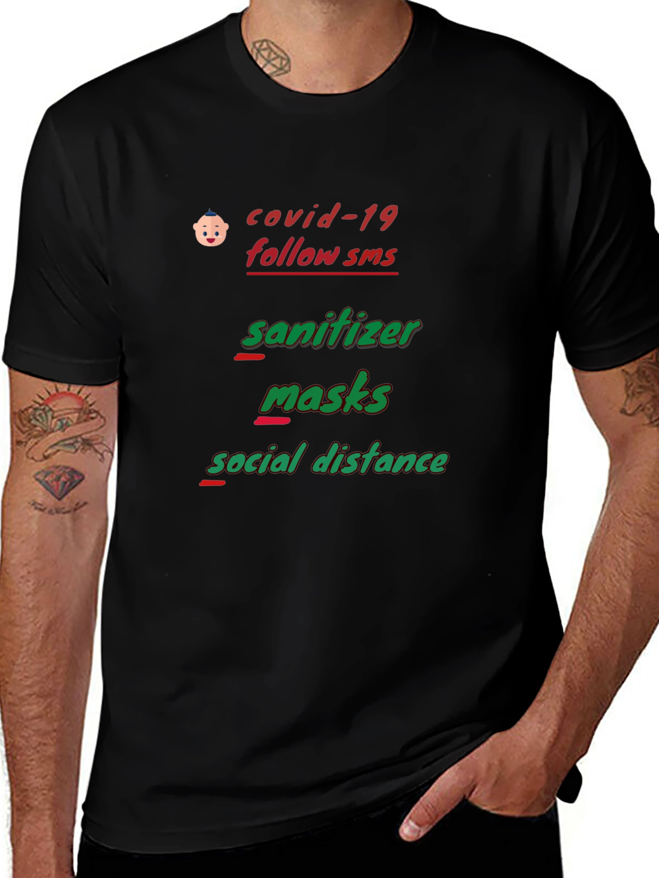 Covid-19 Safety Protocol Graphic T-Shirt