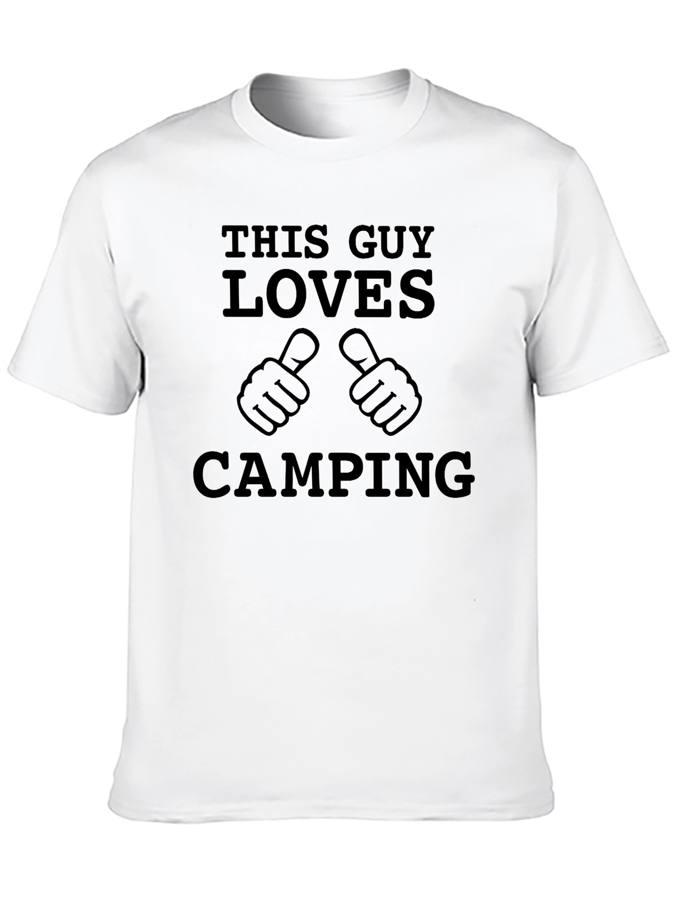 This Guy Loves Camping Black T-Shirt