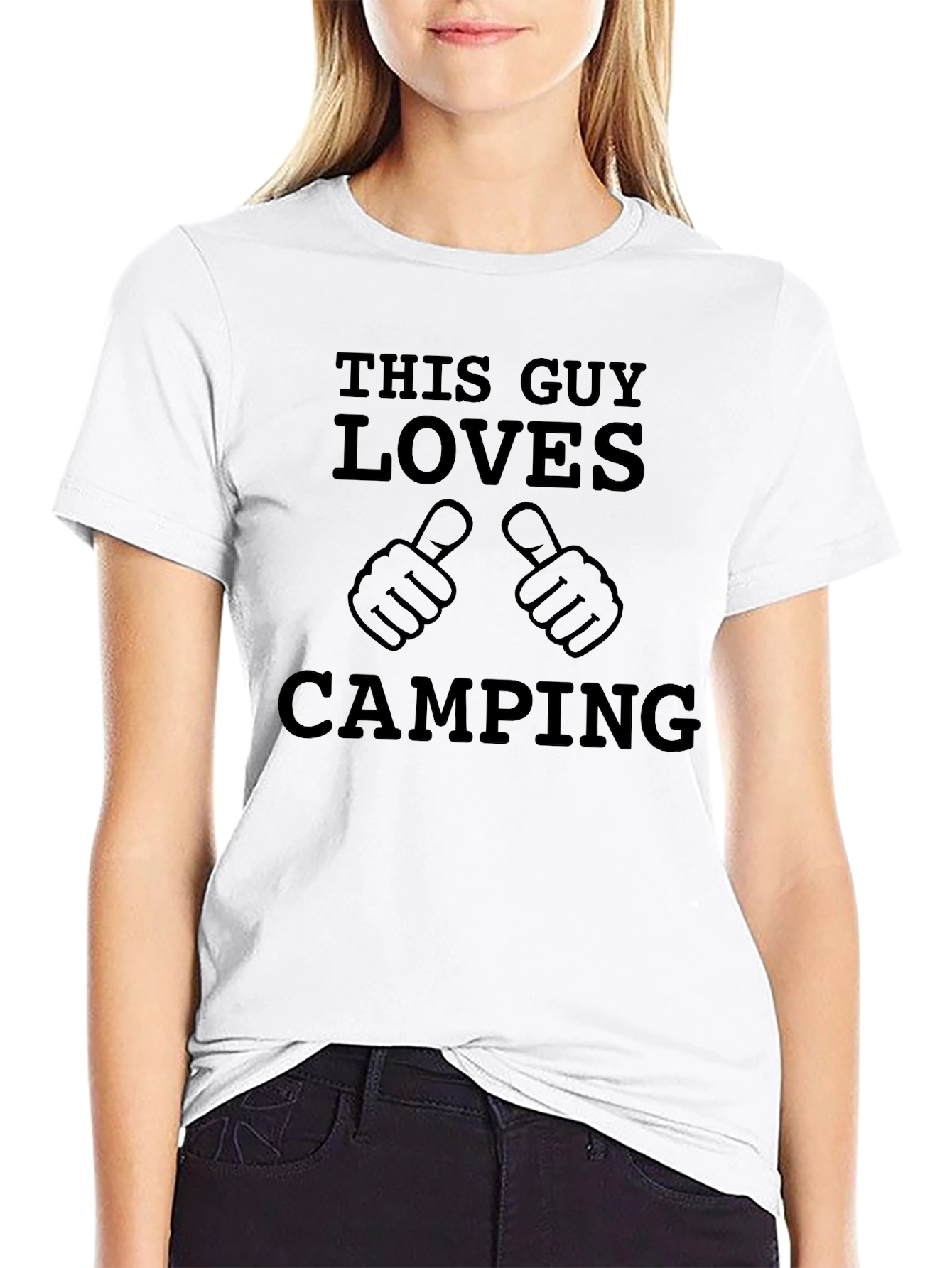This Guy Loves Camping Black T-Shirt