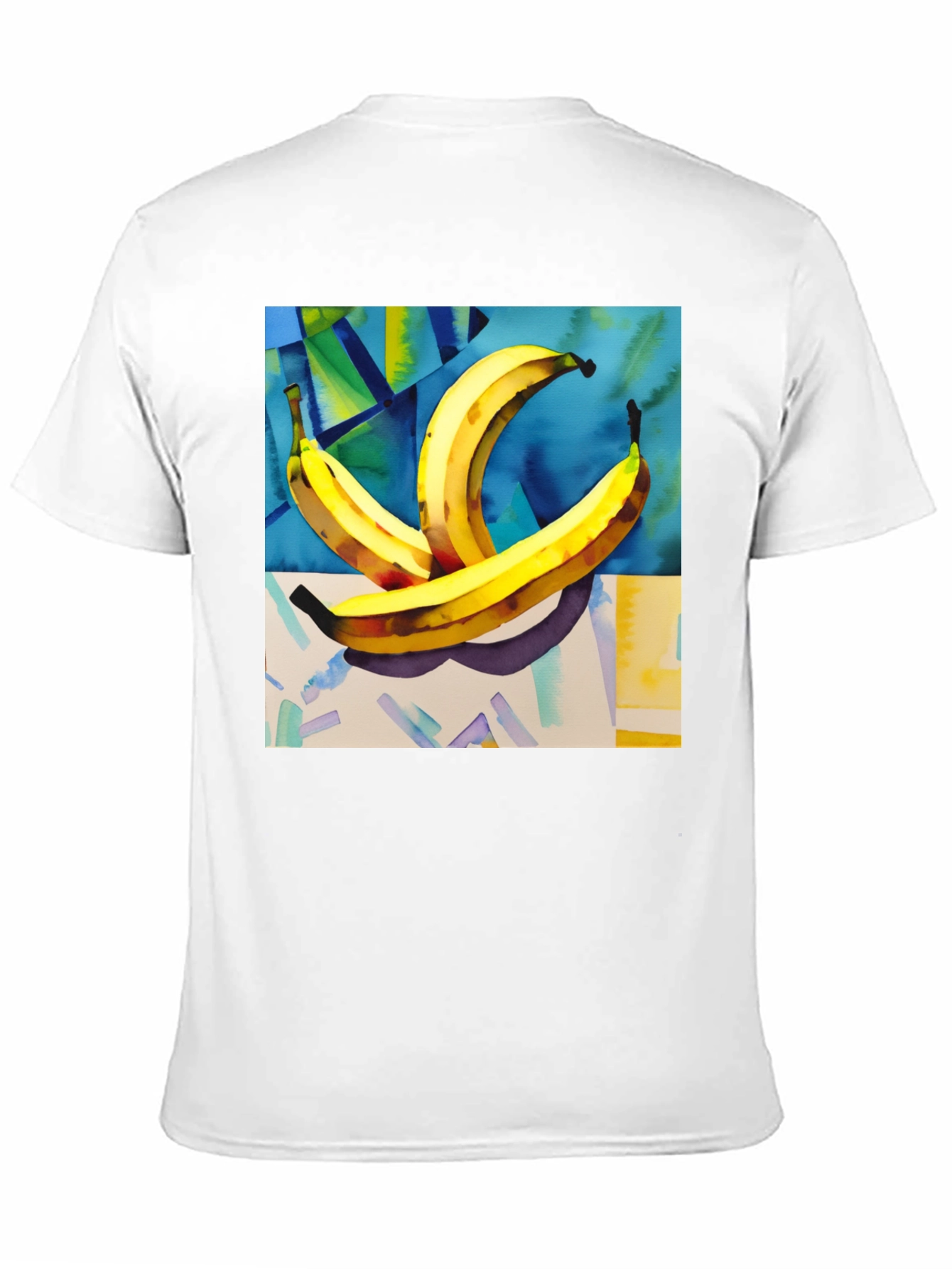 Banana Art Print Black T-Shirt